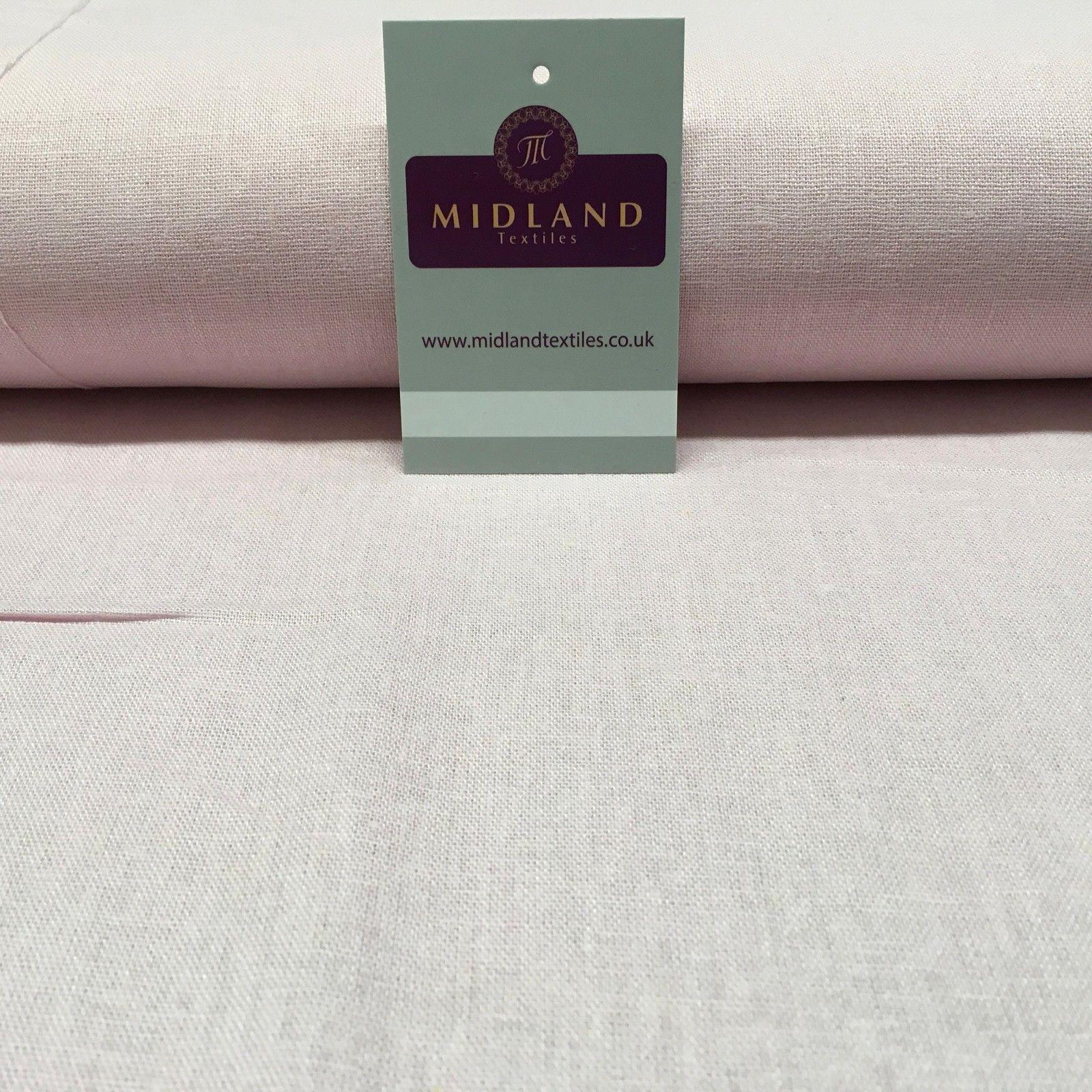 100% Plain Indian Linen Dress Fabric 52' Wide MK899 Mtex