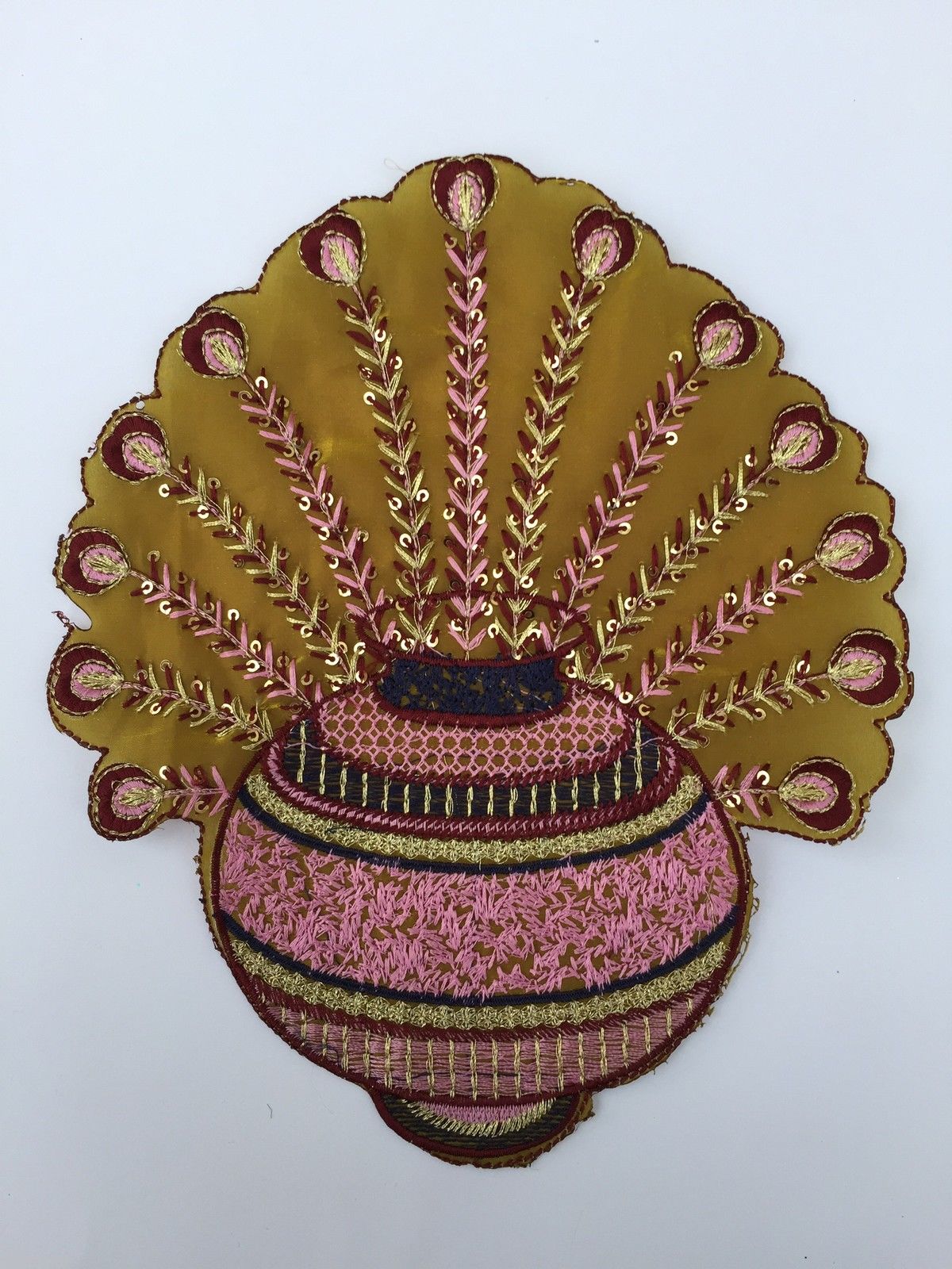 Indian Patch Floral Design Embroidered Quilting Dress Applique 1 Pc M355