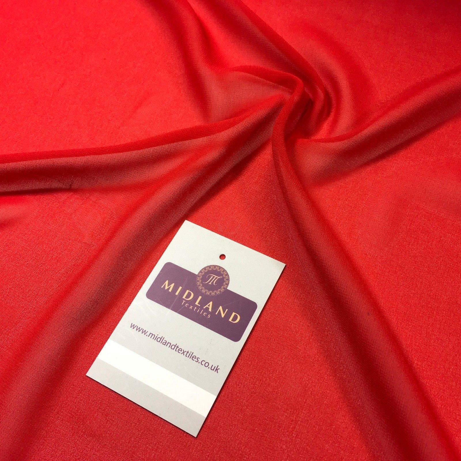 Plain Sheer Georgette chiffon dress, scarf, evening wear fabric 58