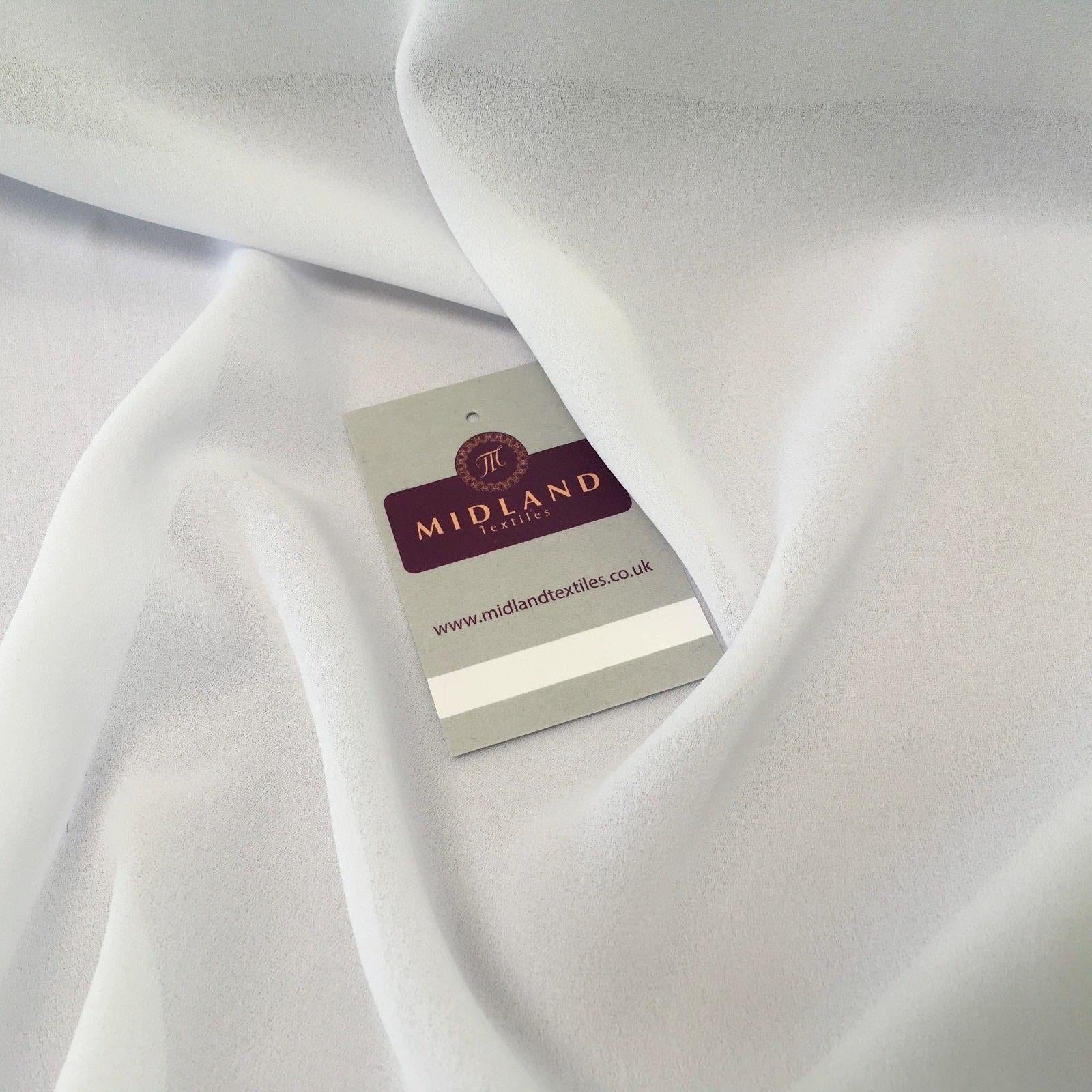 Plain Sheer Georgette chiffon dress, scarf, evening wear fabric 58' M746 Mtex