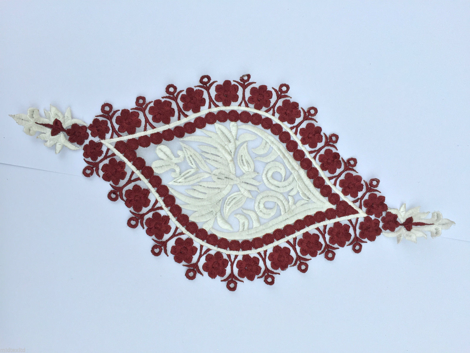 Indian Patch Floral Design Embroidered Quilting Dress Applique 1 Pc M355