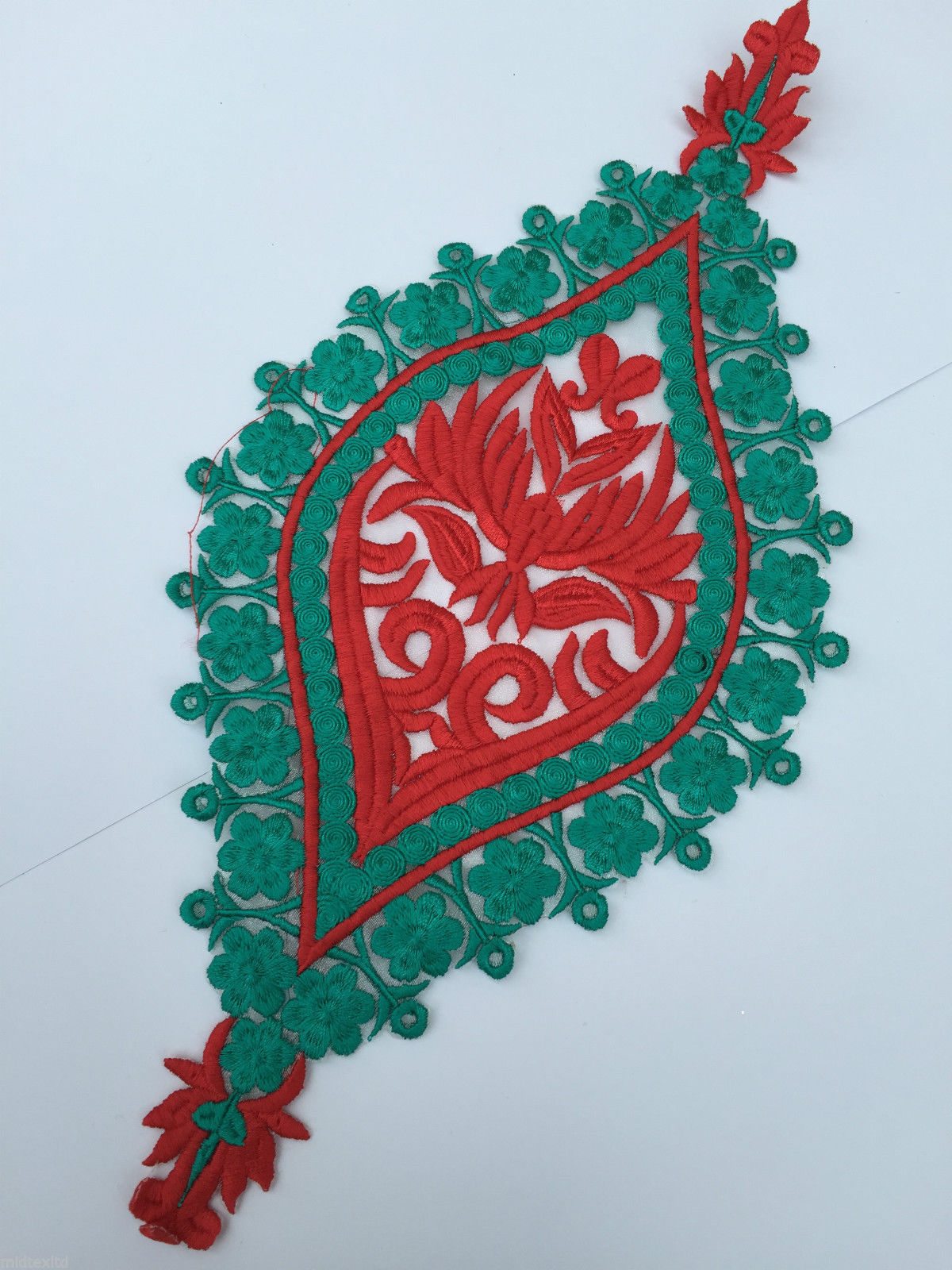 Indian Patch Floral Design Embroidered Quilting Dress Applique 1 Pc M355