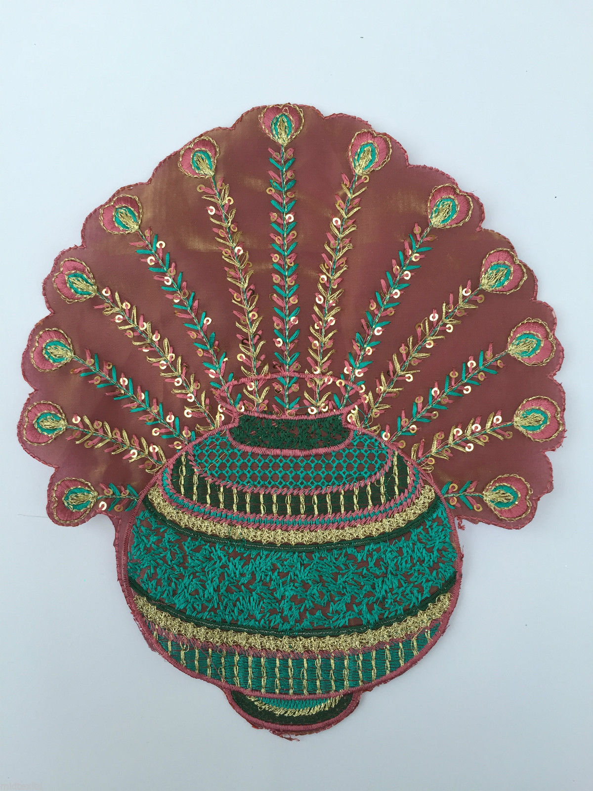 Indian Patch Floral Design Embroidered Quilting Dress Applique 1 Pc M355