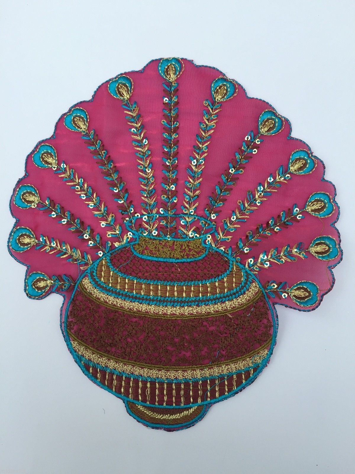 Indian Patch Floral Design Embroidered Quilting Dress Applique 1 Pc M355