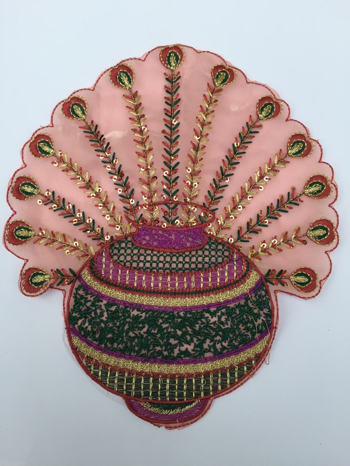 Indian Patch Floral Design Embroidered Quilting Dress Applique 1 Pc M355