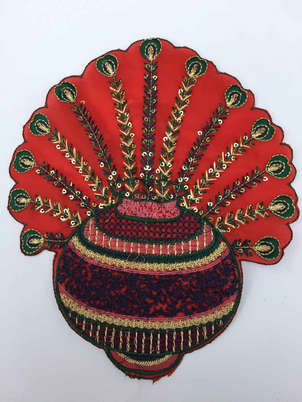 Indian Patch Floral Design Embroidered Quilting Dress Applique 1 Pc M355