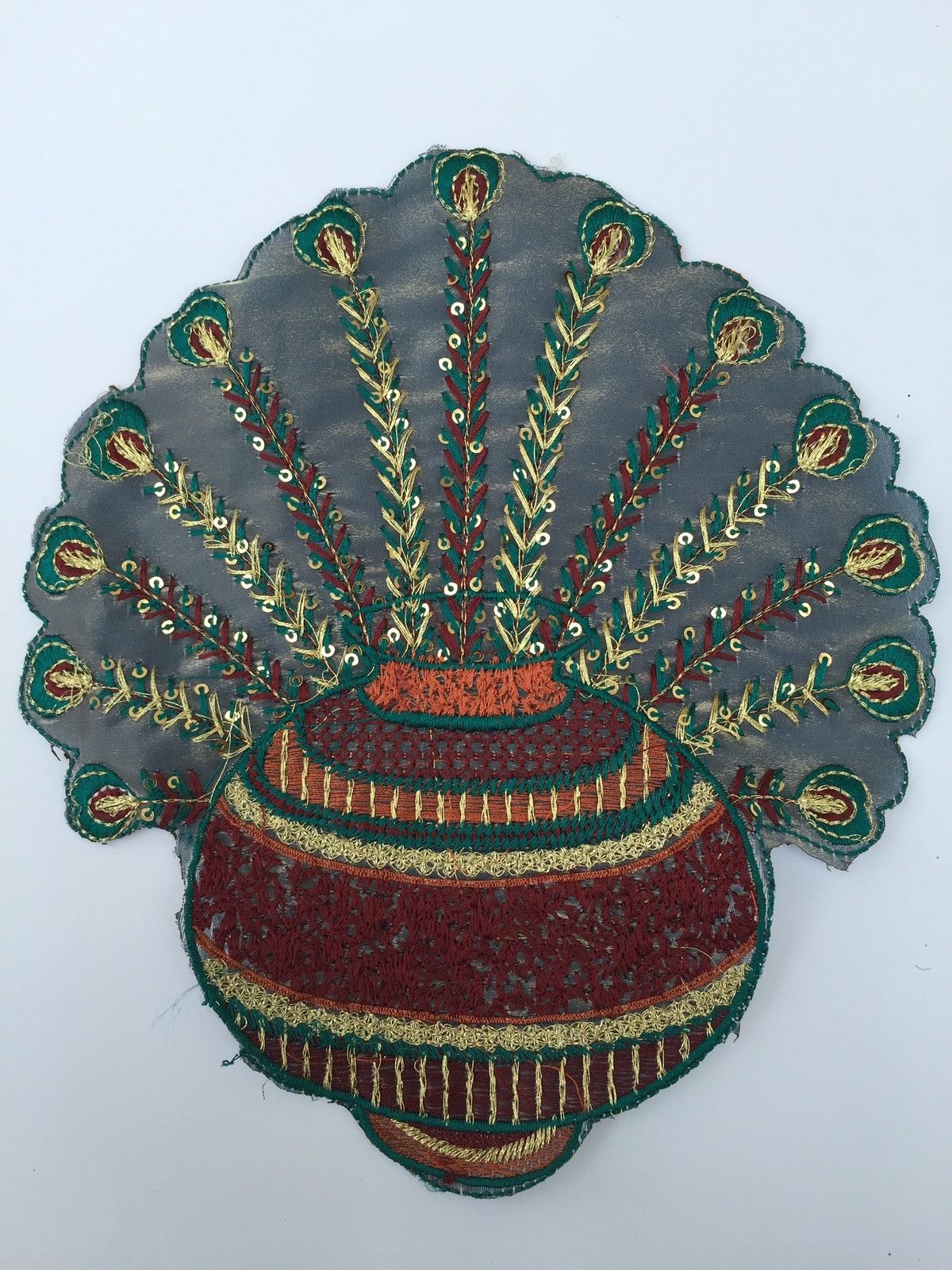 Indian Patch Floral Design Embroidered Quilting Dress Applique 1 Pc M355