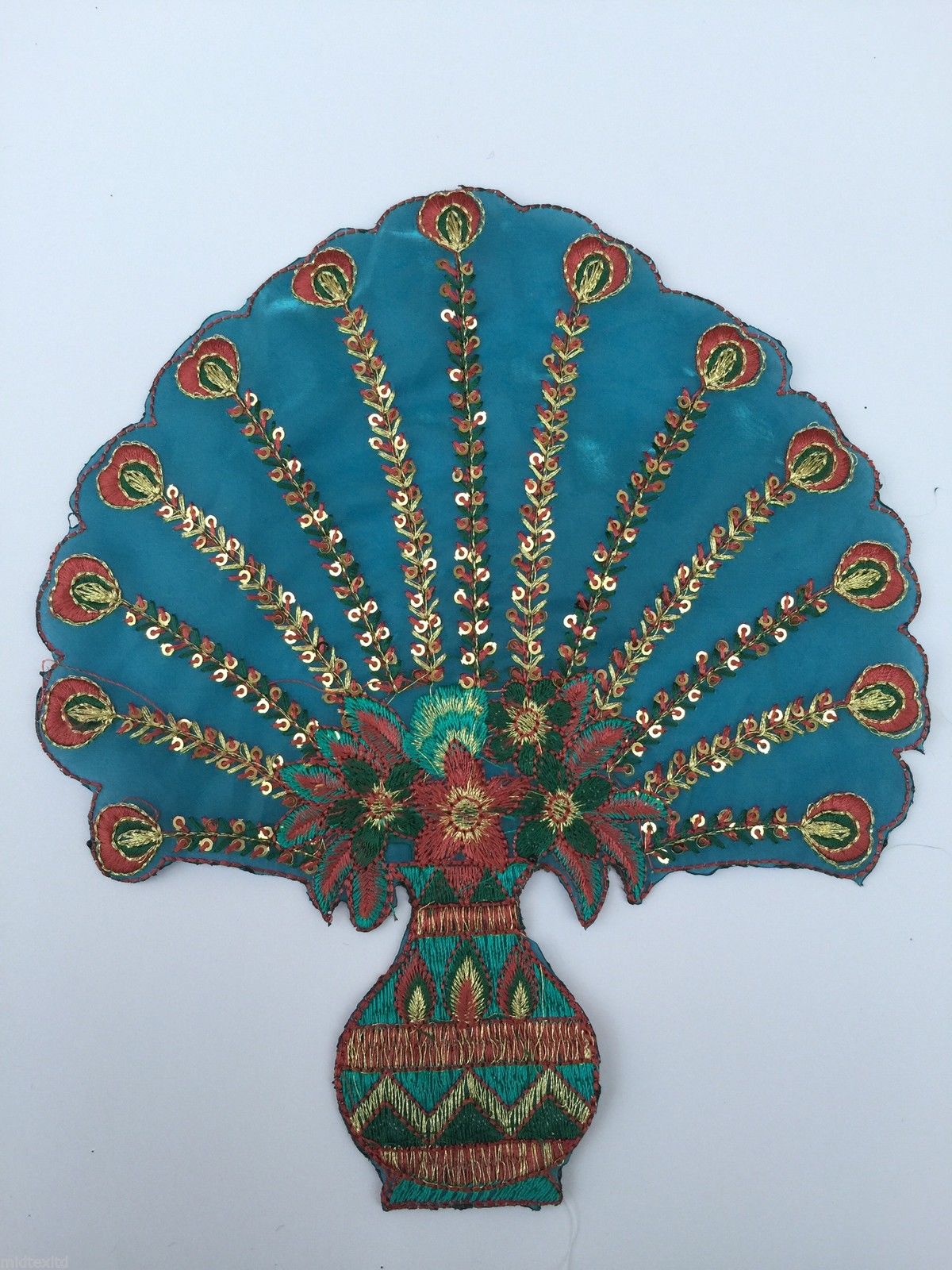 Indian Patch Floral Design Embroidered Quilting Dress Applique 1 Pc M355