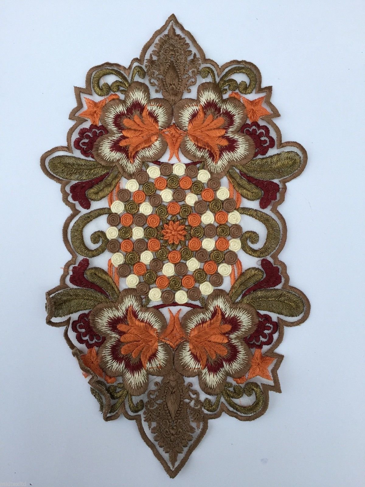 Indian Patch Floral Design Embroidered Quilting Dress Applique 1 Pc M355