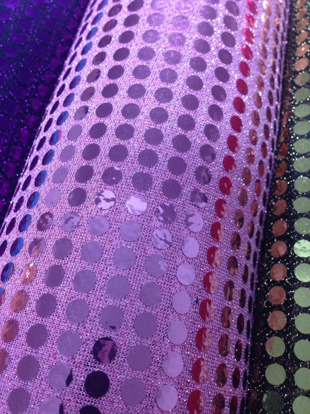 6mm Sequin fabric shiny sparkly material fancy dress costume Per Metre M63 Mtex