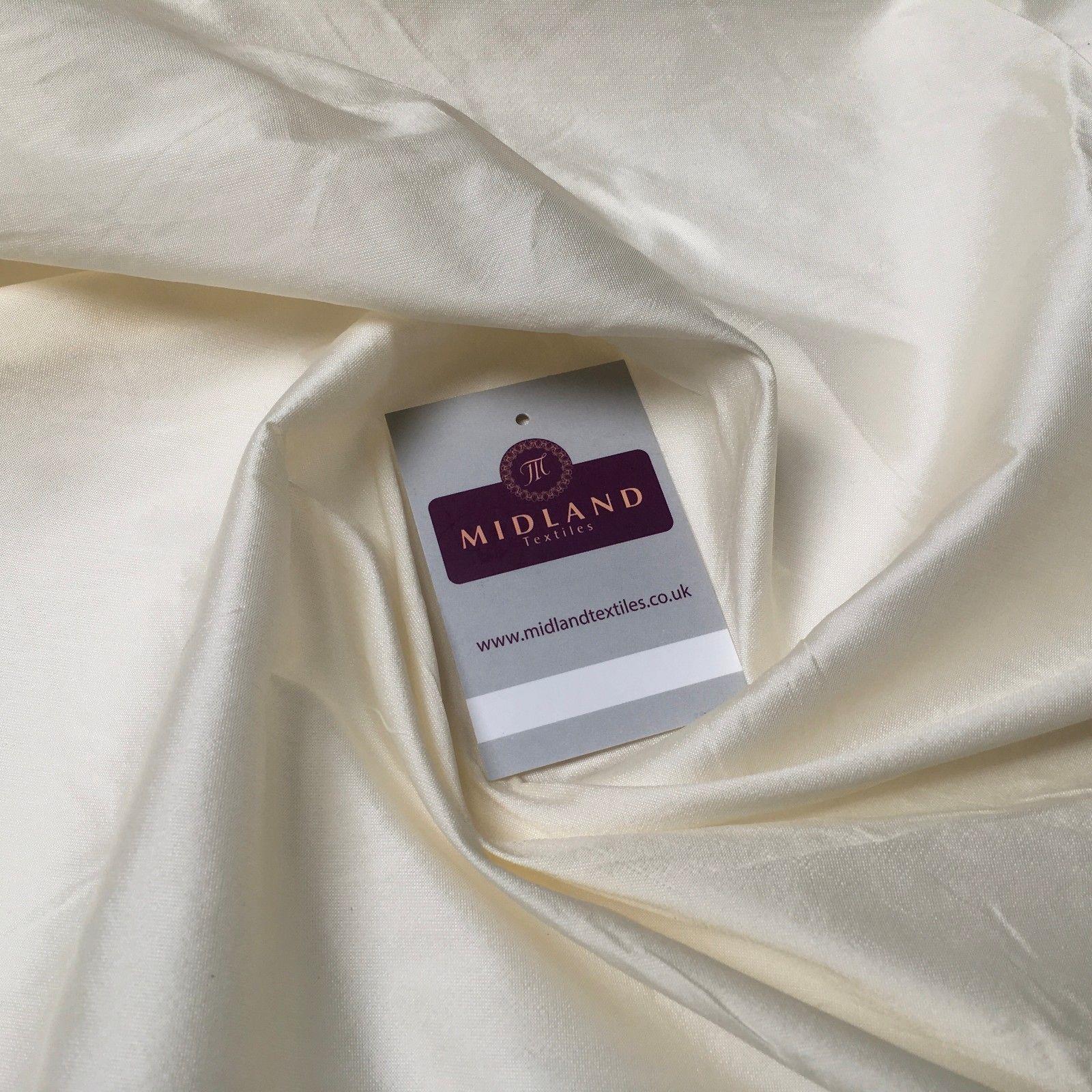 Plain Shantung Faux Raw Silk Dupion Fabric 58' Wide MA935 Mtex