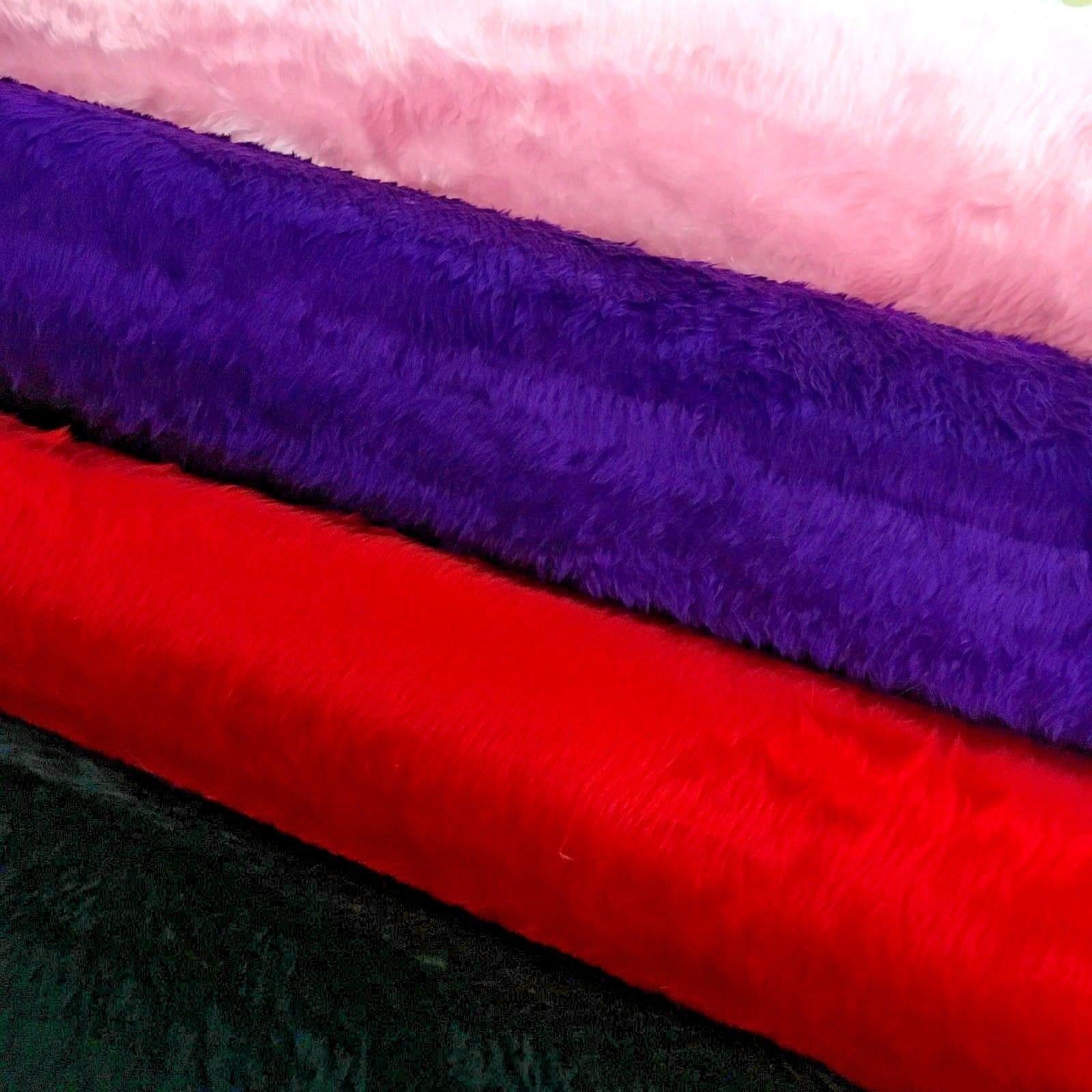 Plain Faux Fur 14 mm soft pile ideal for Clothing, throws Fabric 58' Wide MT930