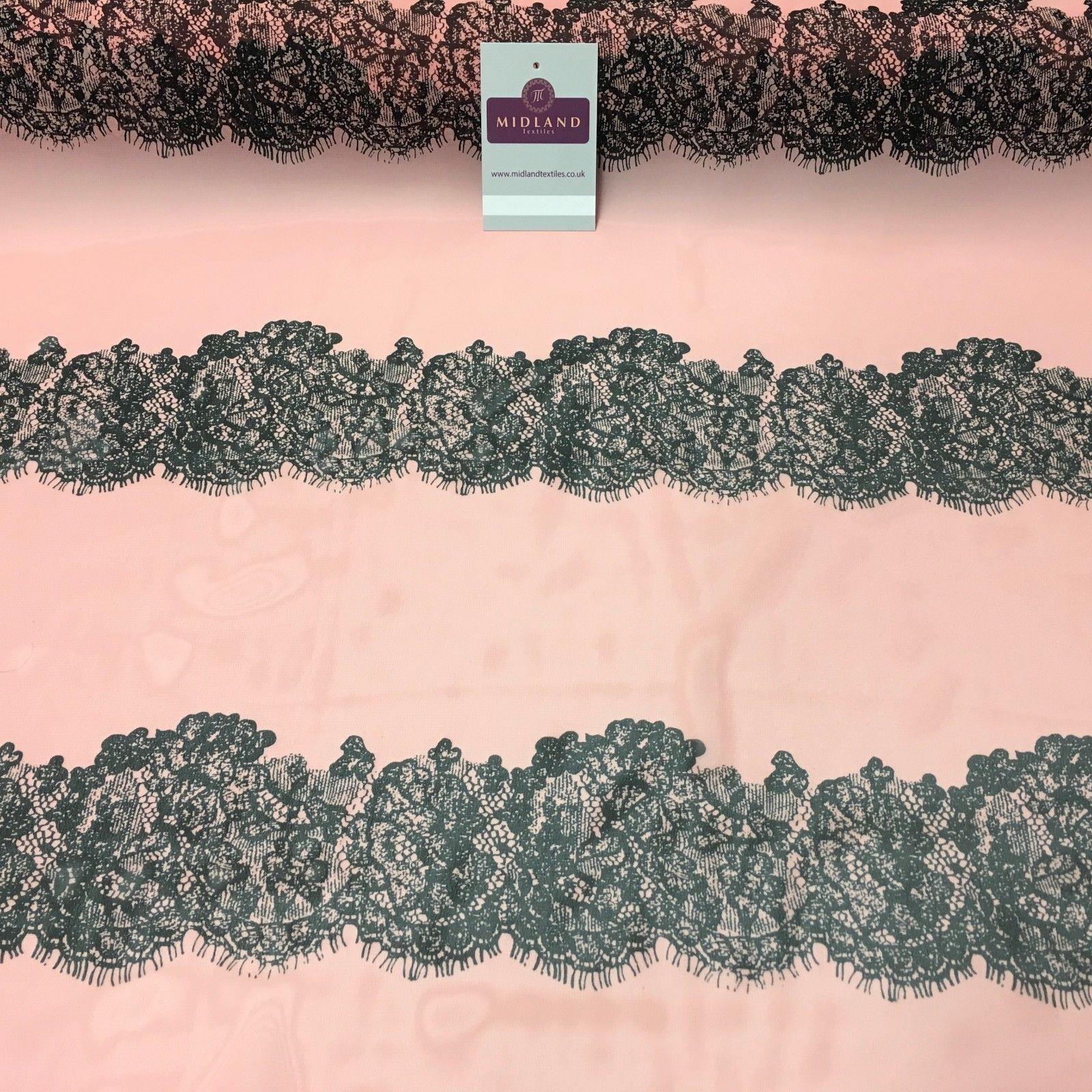 Peach pink lace effect printed chiffon high street Fabric 58' Wide M401-56 Mtex
