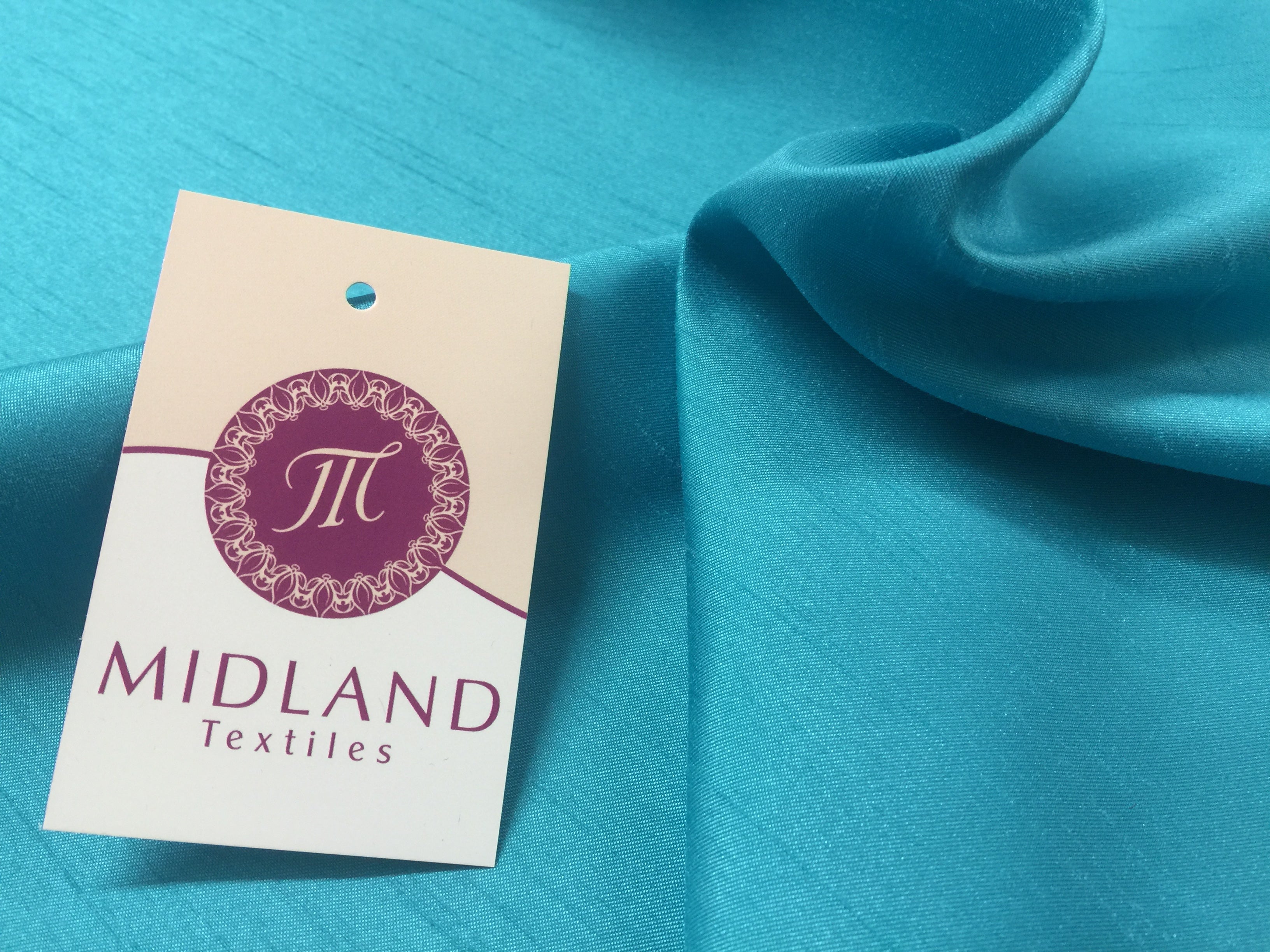 SATIN BACKED FAUX DUPION Shantung RAW SILK 100% POLYESTER FABRIC 44' M299