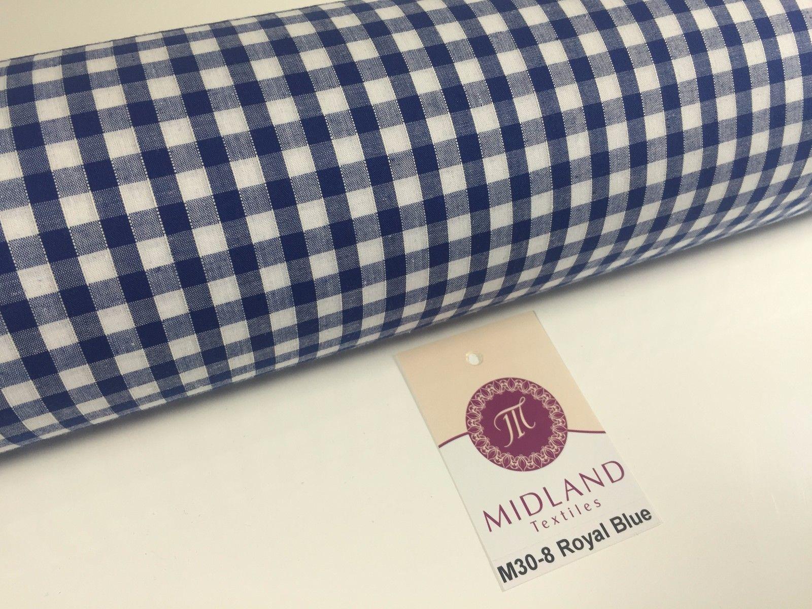 Timeless 1/4 Inch Gingham Fabric Material for Clothing, Aprons, Tablecloths, School Decorations - 44' Wide - M30