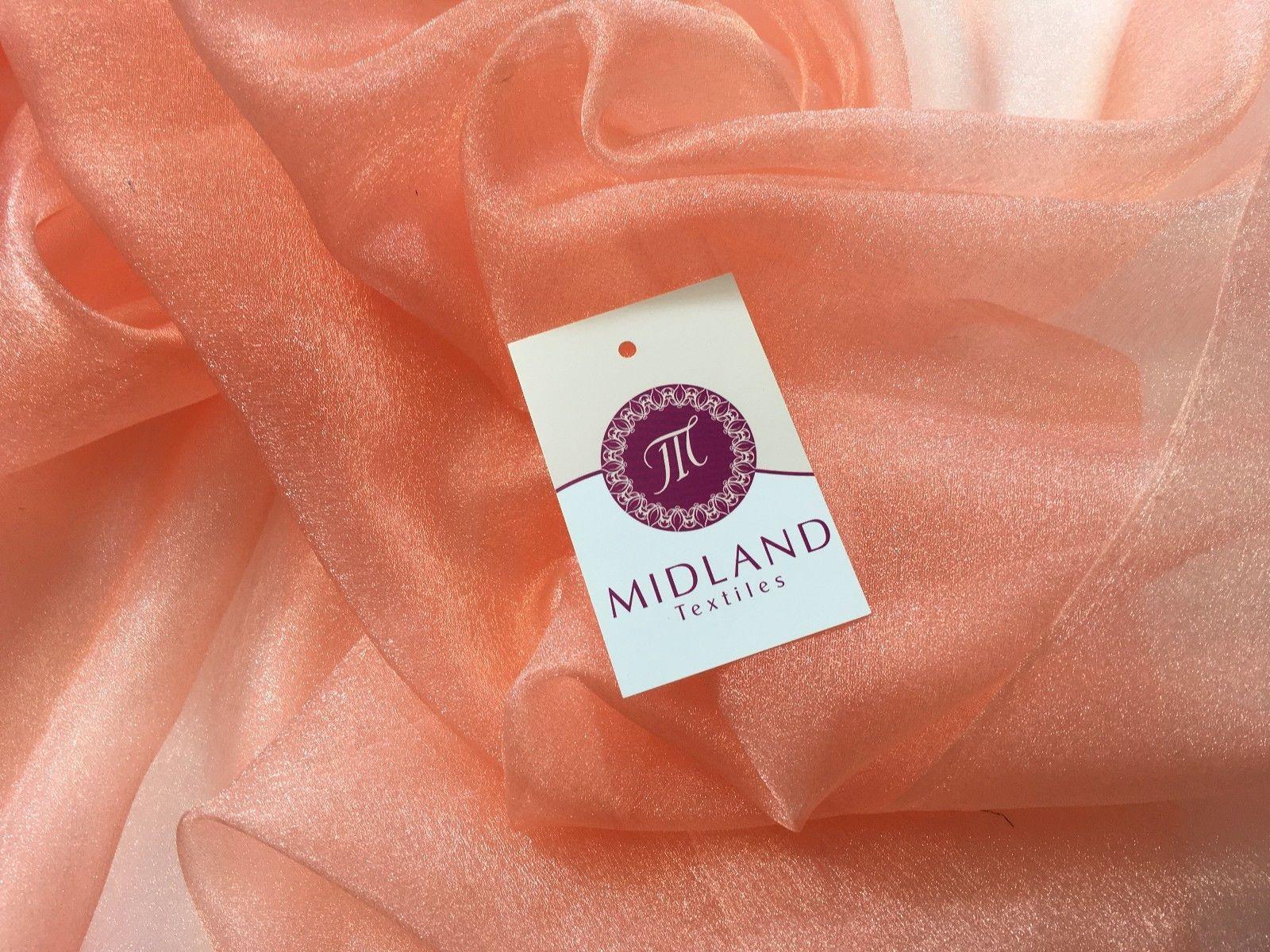 CRYSTAL ORGANZA WEDDING BRIDAL DANCE VEIL DRESS FABRIC MATERIAL 45" WIDE M111