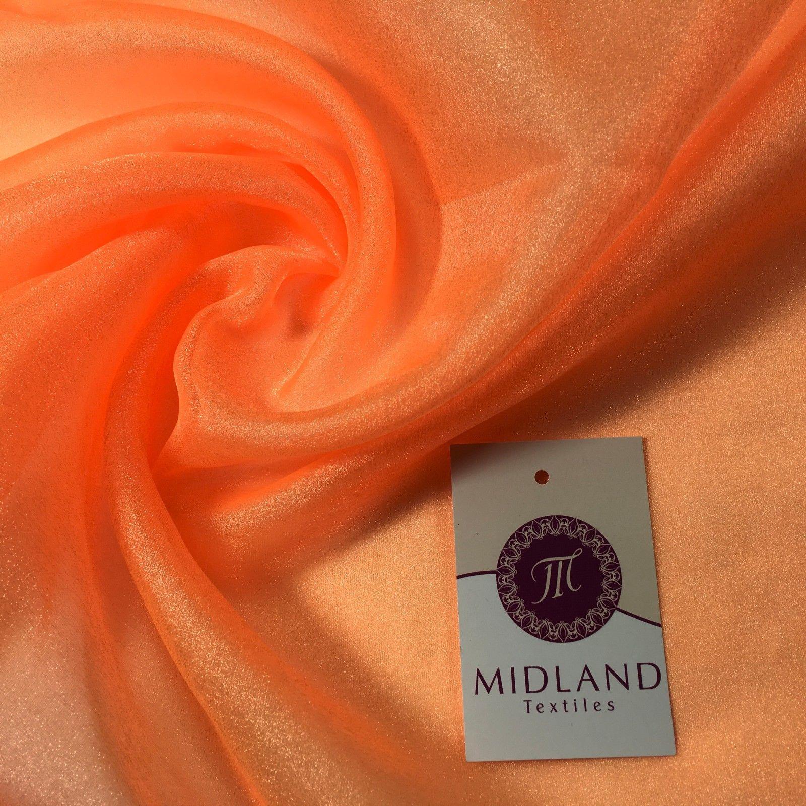 CRYSTAL ORGANZA WEDDING BRIDAL DANCE VEIL DRESS FABRIC MATERIAL 45" WIDE M111