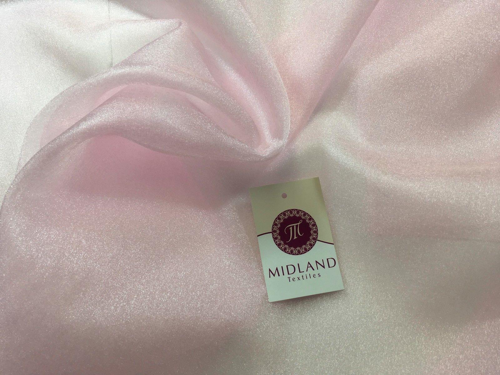 CRYSTAL ORGANZA WEDDING BRIDAL DANCE VEIL DRESS FABRIC MATERIAL 45" WIDE M111