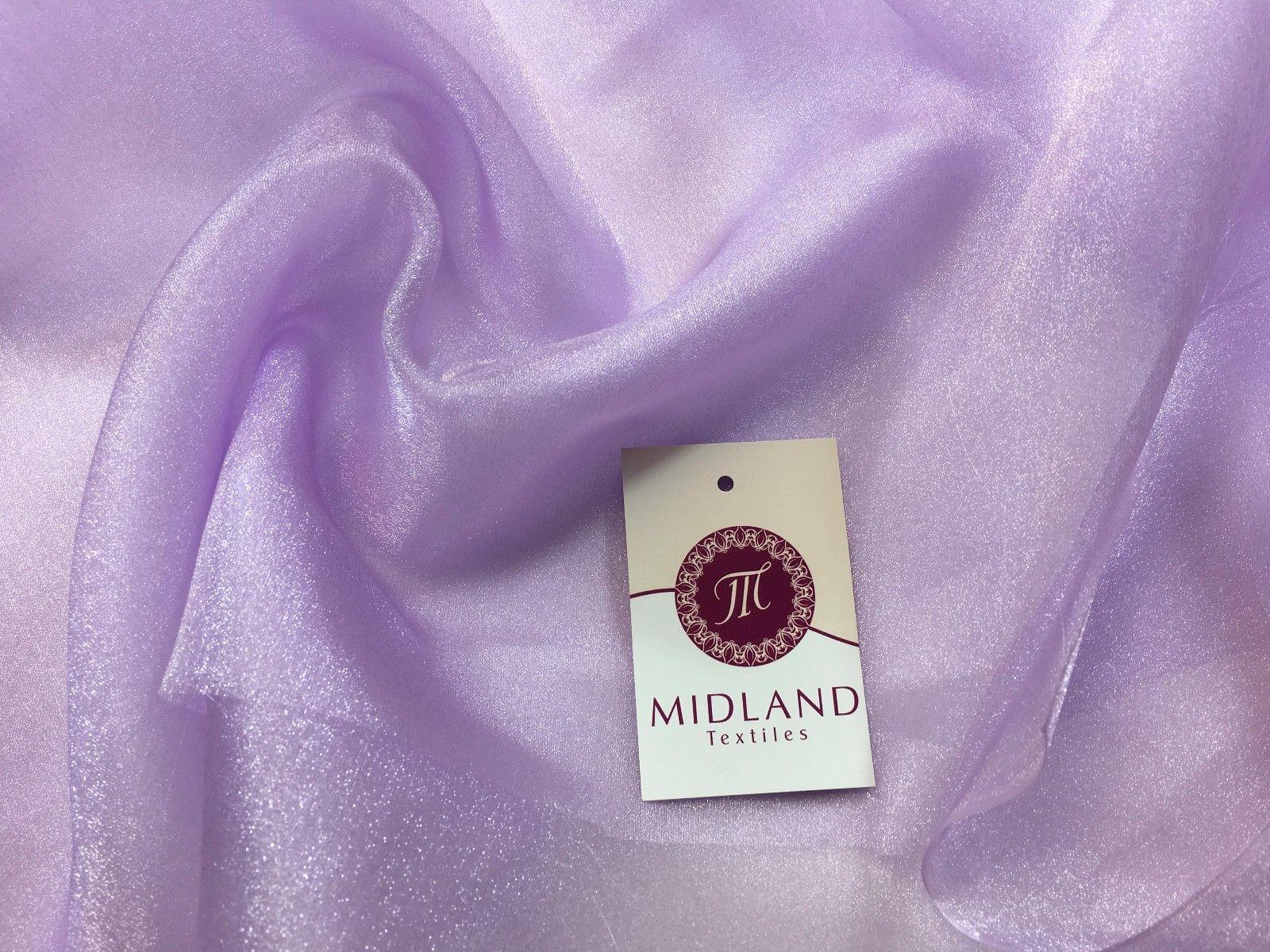 CRYSTAL ORGANZA WEDDING BRIDAL DANCE VEIL DRESS FABRIC MATERIAL 45' WIDE M111