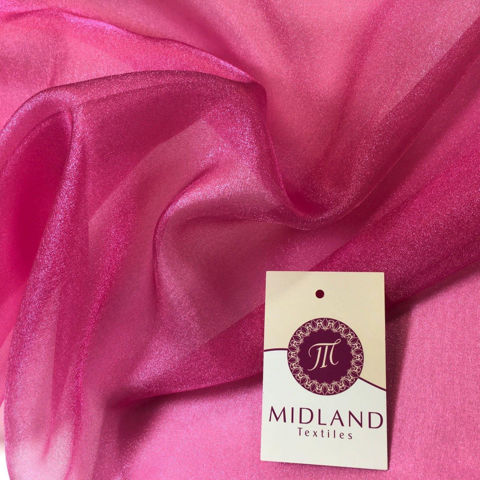 CRYSTAL ORGANZA WEDDING BRIDAL DANCE VEIL DRESS FABRIC MATERIAL 45' WIDE M111