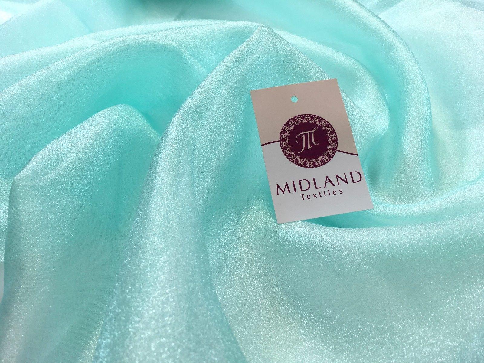 CRYSTAL ORGANZA WEDDING BRIDAL DANCE VEIL DRESS FABRIC MATERIAL 45" WIDE M111