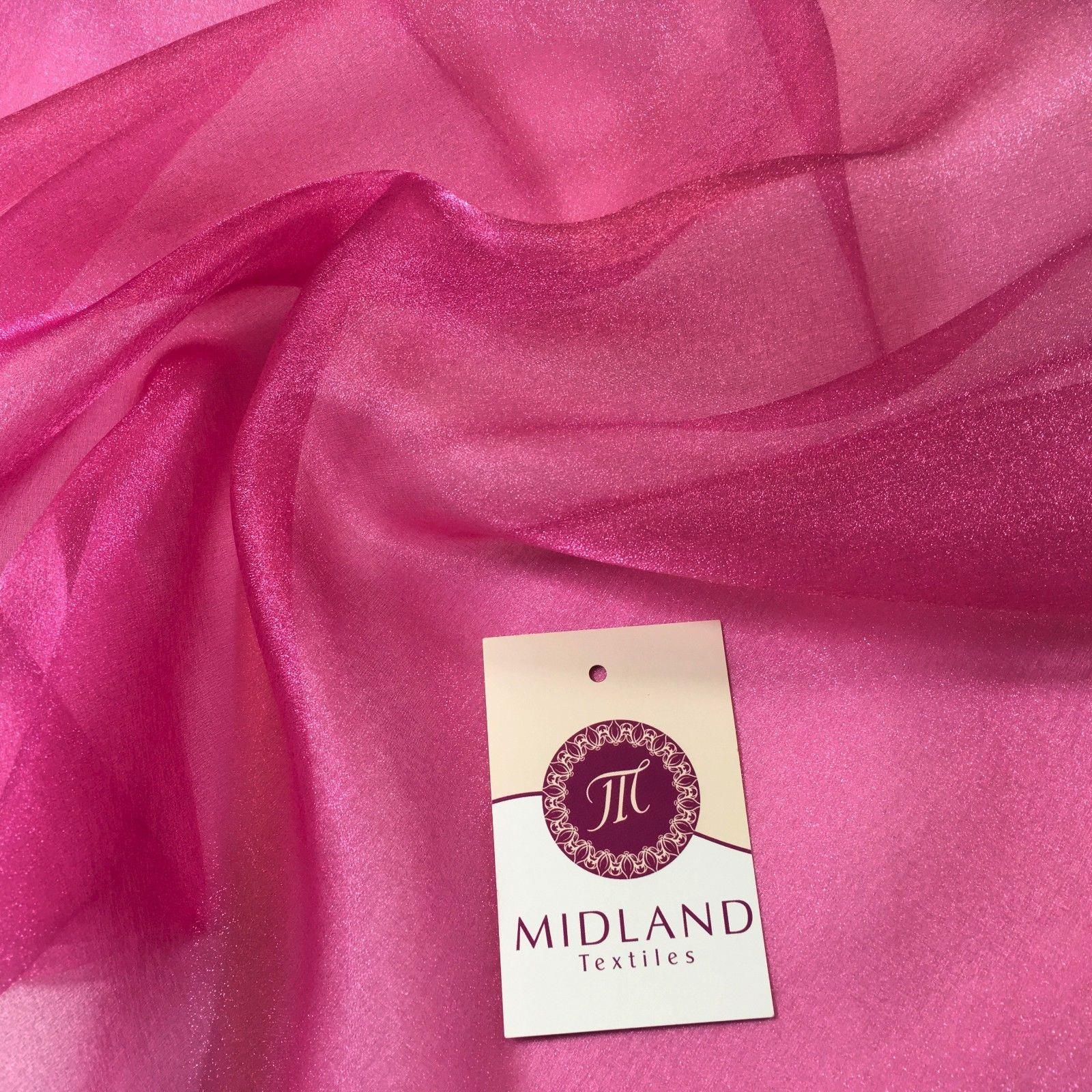 CRYSTAL ORGANZA WEDDING BRIDAL DANCE VEIL DRESS FABRIC MATERIAL 45" WIDE M111