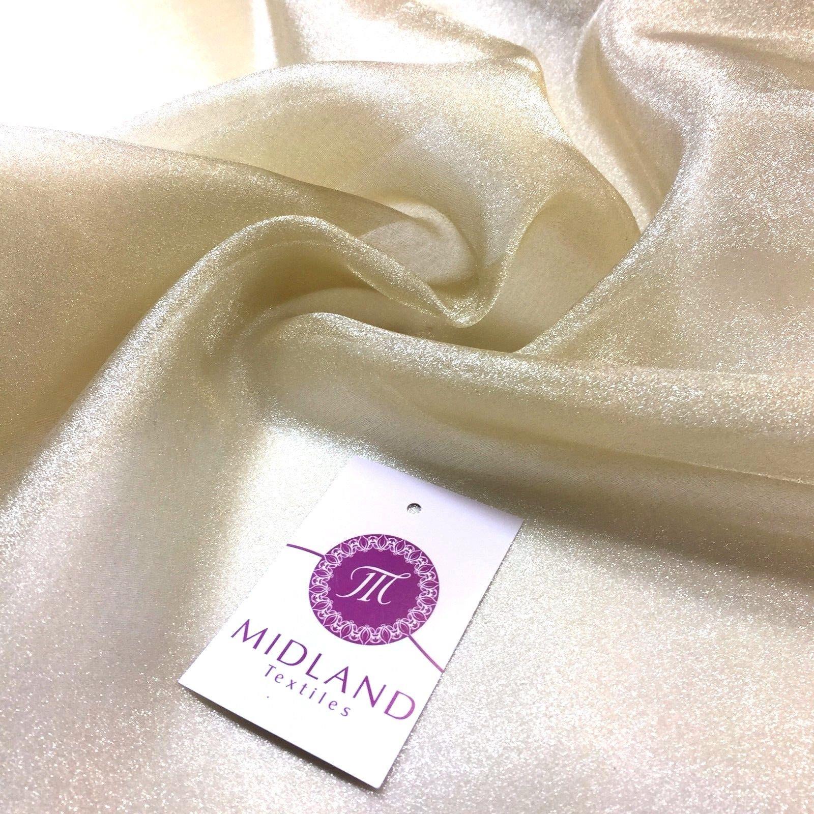 CRYSTAL ORGANZA WEDDING BRIDAL DANCE VEIL DRESS FABRIC MATERIAL 45" WIDE M111