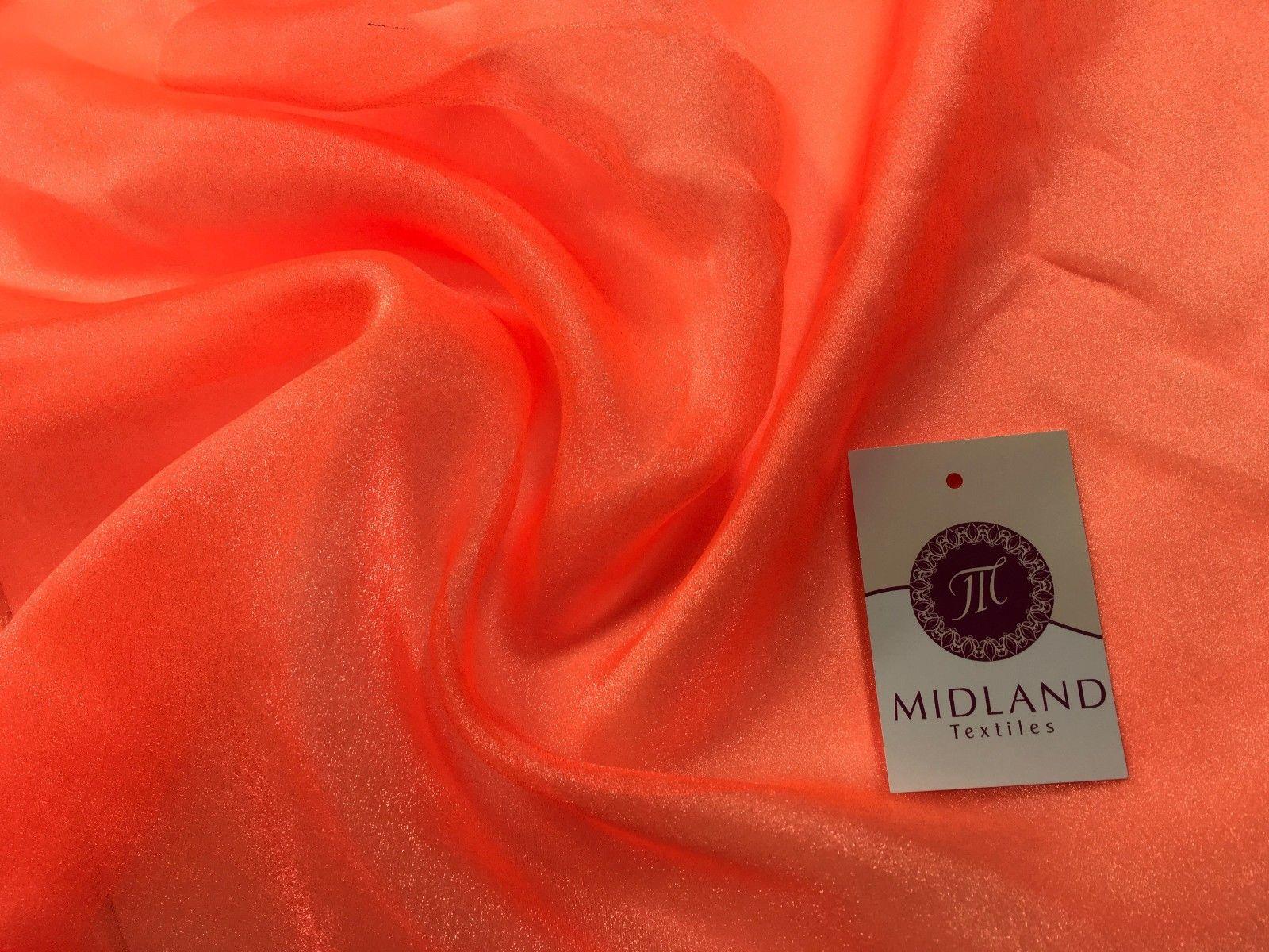 CRYSTAL ORGANZA WEDDING BRIDAL DANCE VEIL DRESS FABRIC MATERIAL 45" WIDE M111