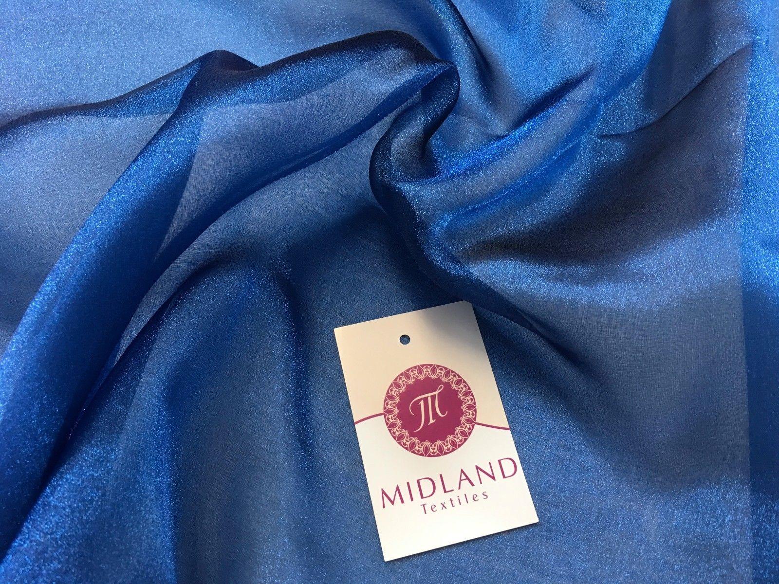 CRYSTAL ORGANZA WEDDING BRIDAL DANCE VEIL DRESS FABRIC MATERIAL 45" WIDE M111