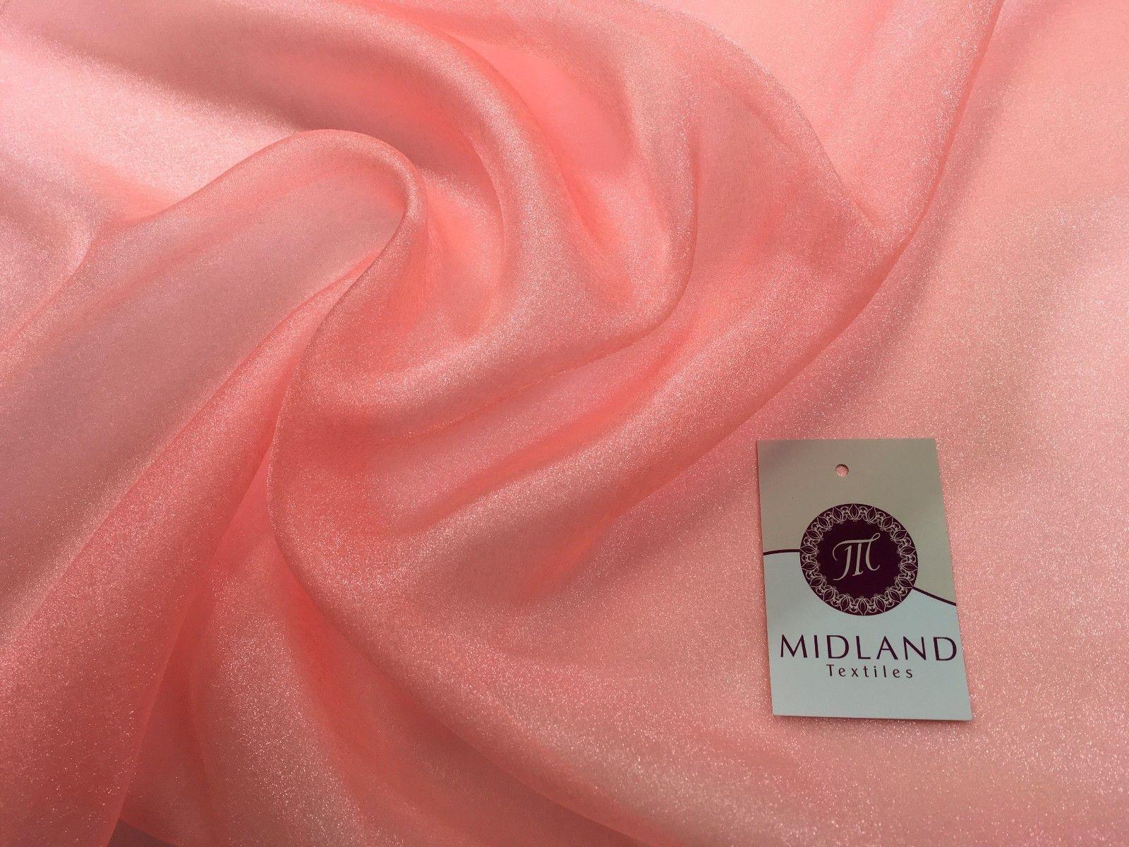 CRYSTAL ORGANZA WEDDING BRIDAL DANCE VEIL DRESS FABRIC MATERIAL 45" WIDE M111