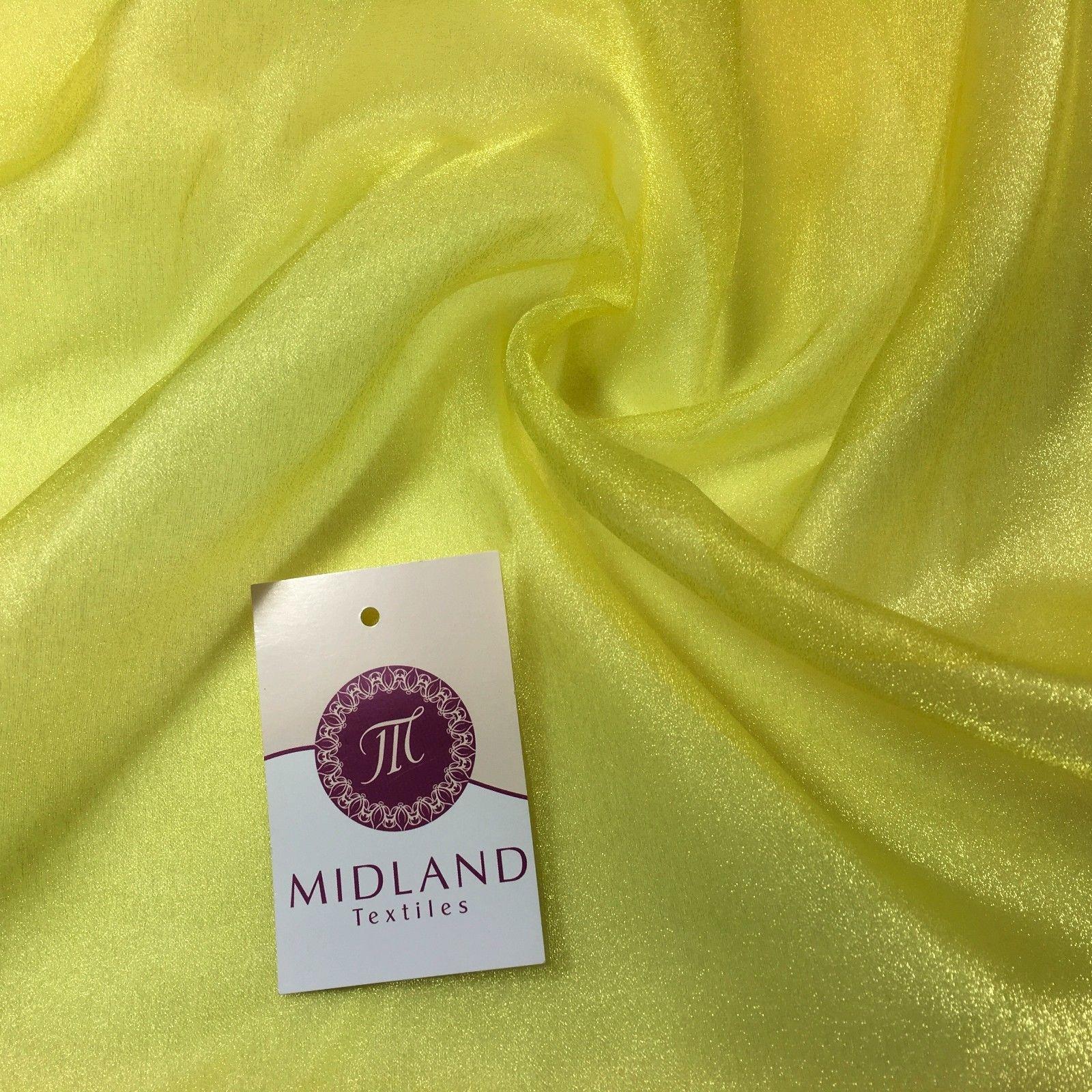 CRYSTAL ORGANZA WEDDING BRIDAL DANCE VEIL DRESS FABRIC MATERIAL 45' WIDE M111