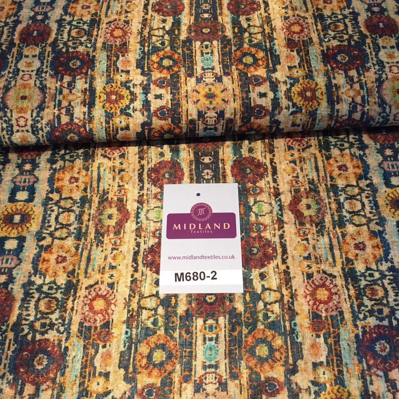 Woven Tussar 100% Silk Printed dress and cushion Fabric 44' M680 Mtex