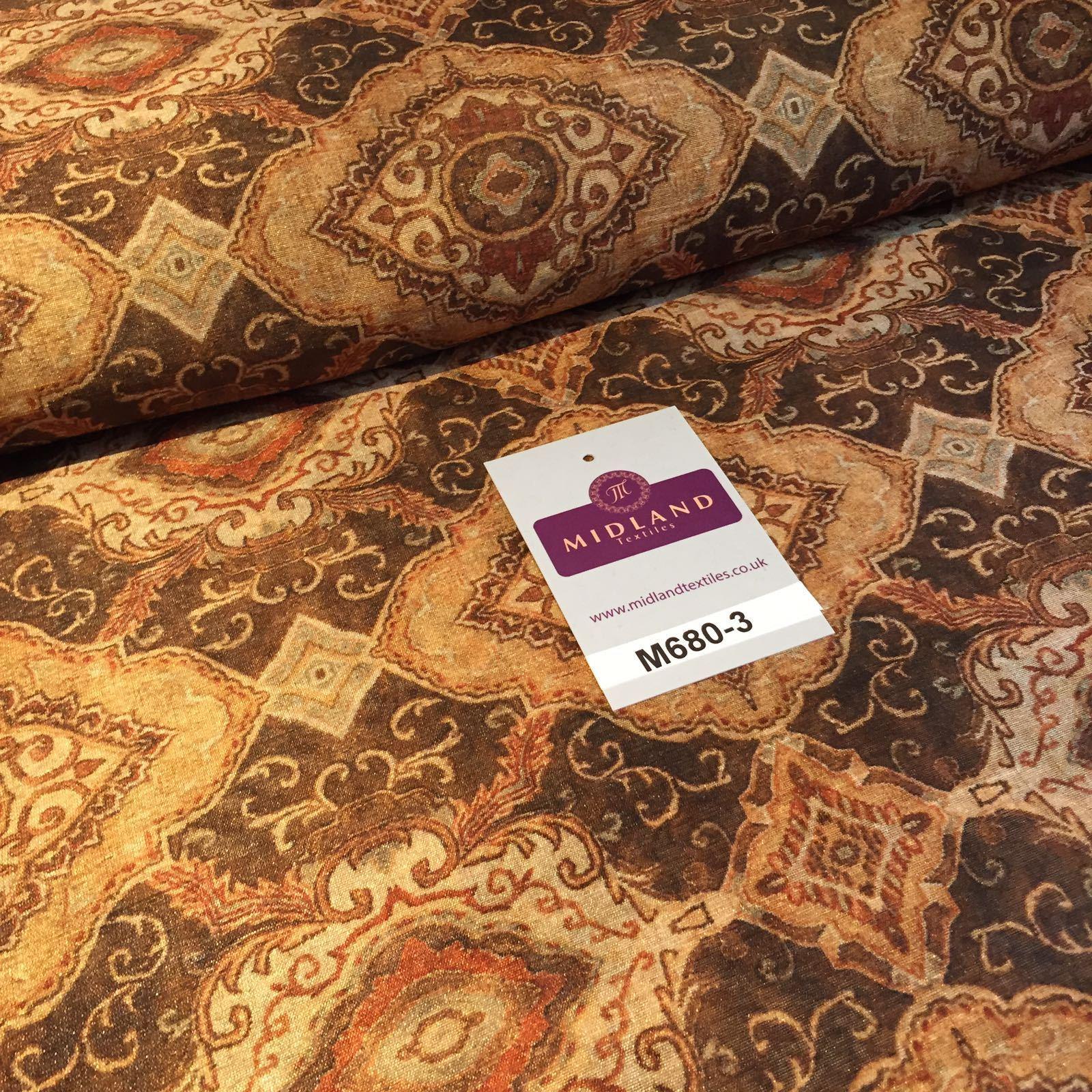 Woven Tussar 100% Silk Printed dress and cushion Fabric 44' M680 Mtex