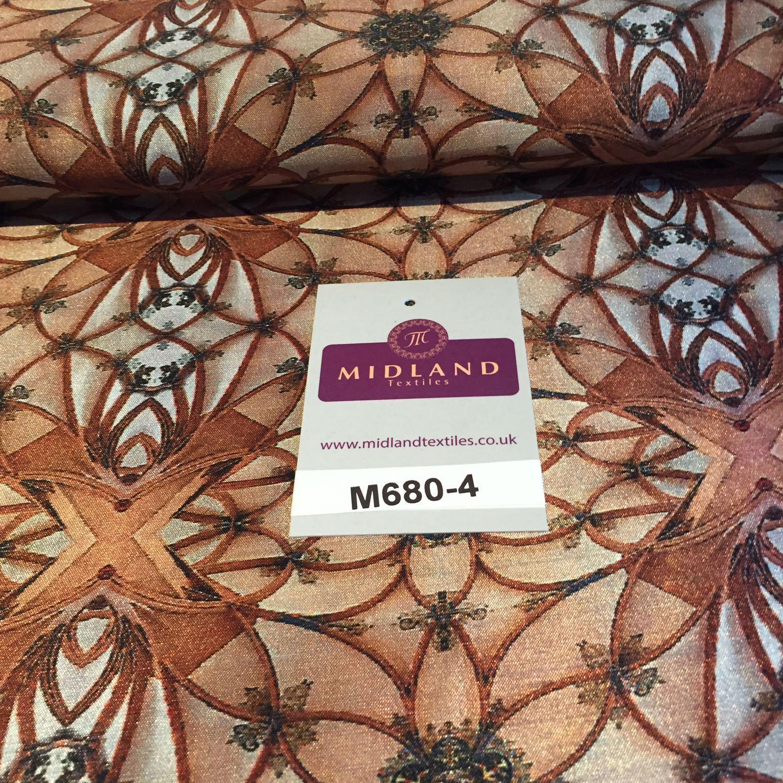 Woven Tussar 100% Silk Printed dress and cushion Fabric 44' M680 Mtex