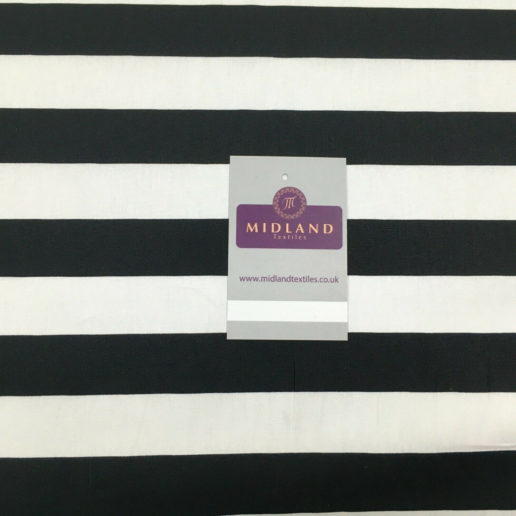 2.5cm Candy Striped Cotton Poplin shirting, dress Fabric M1490 Mtex