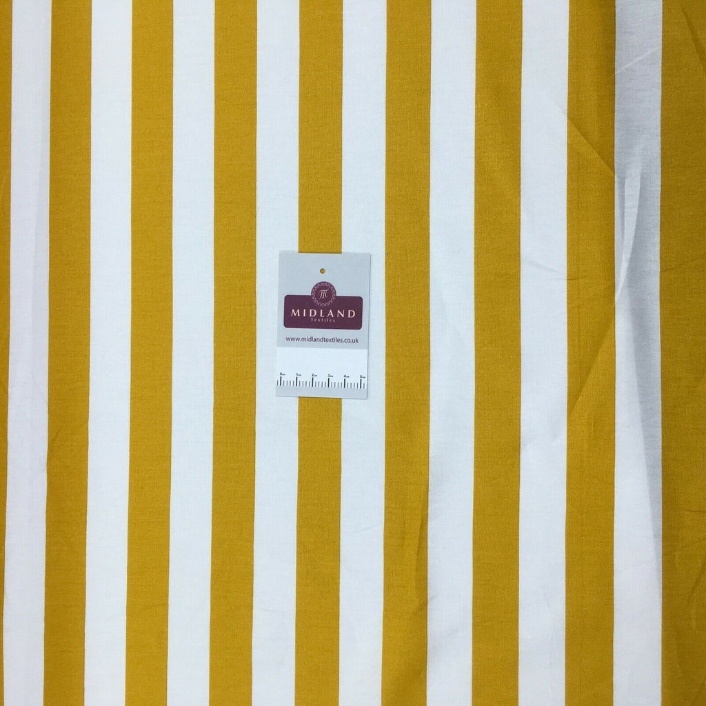 2.5cm Candy Striped Cotton Poplin shirting, dress Fabric M1490 Mtex