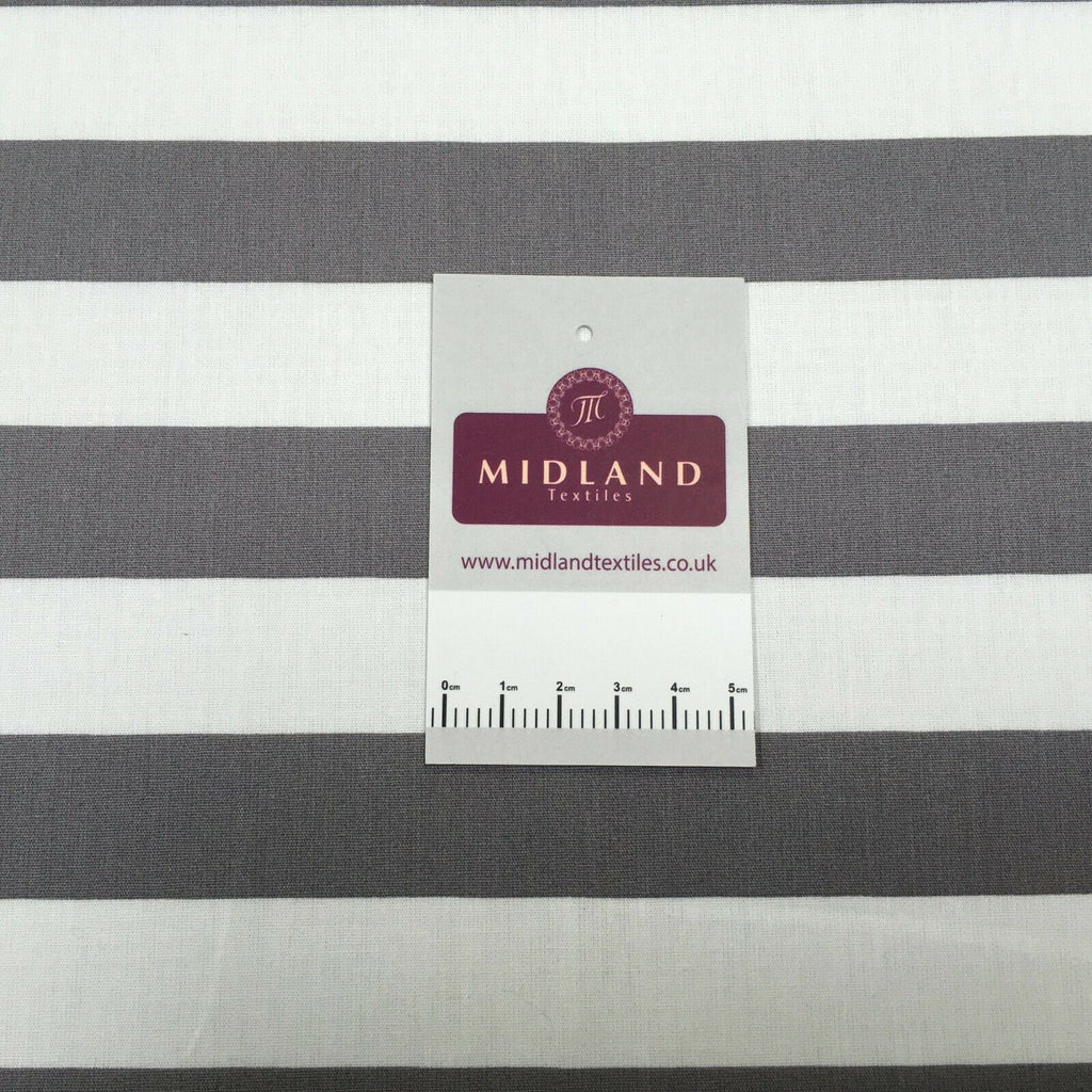 2.5cm Candy Striped Cotton Poplin shirting, dress Fabric M1490 Mtex