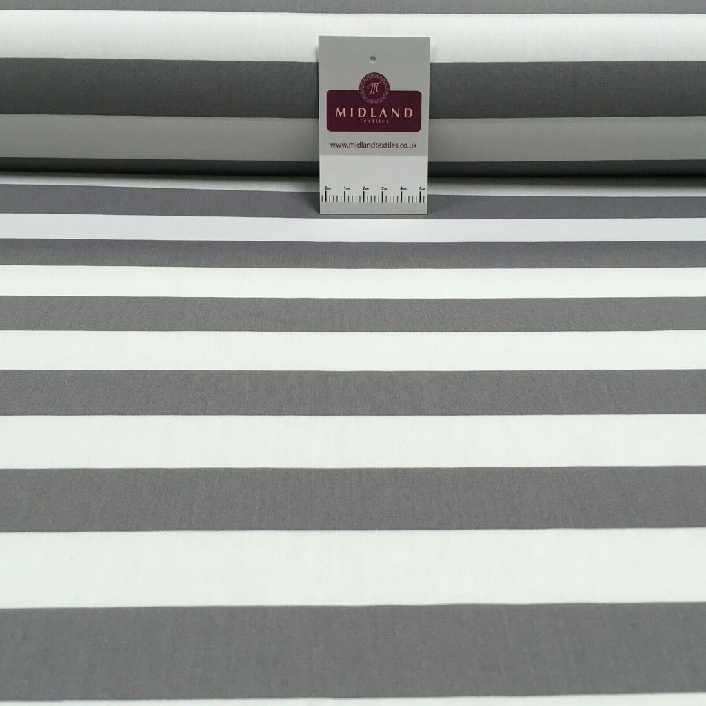 2.5cm Candy Striped Cotton Poplin shirting, dress Fabric M1490 Mtex