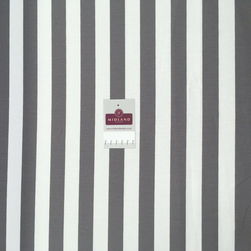 2.5cm Candy Striped Cotton Poplin shirting, dress Fabric M1490 Mtex