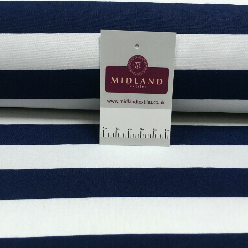 2.5cm Candy Striped Cotton Poplin shirting, dress Fabric M1490 Mtex