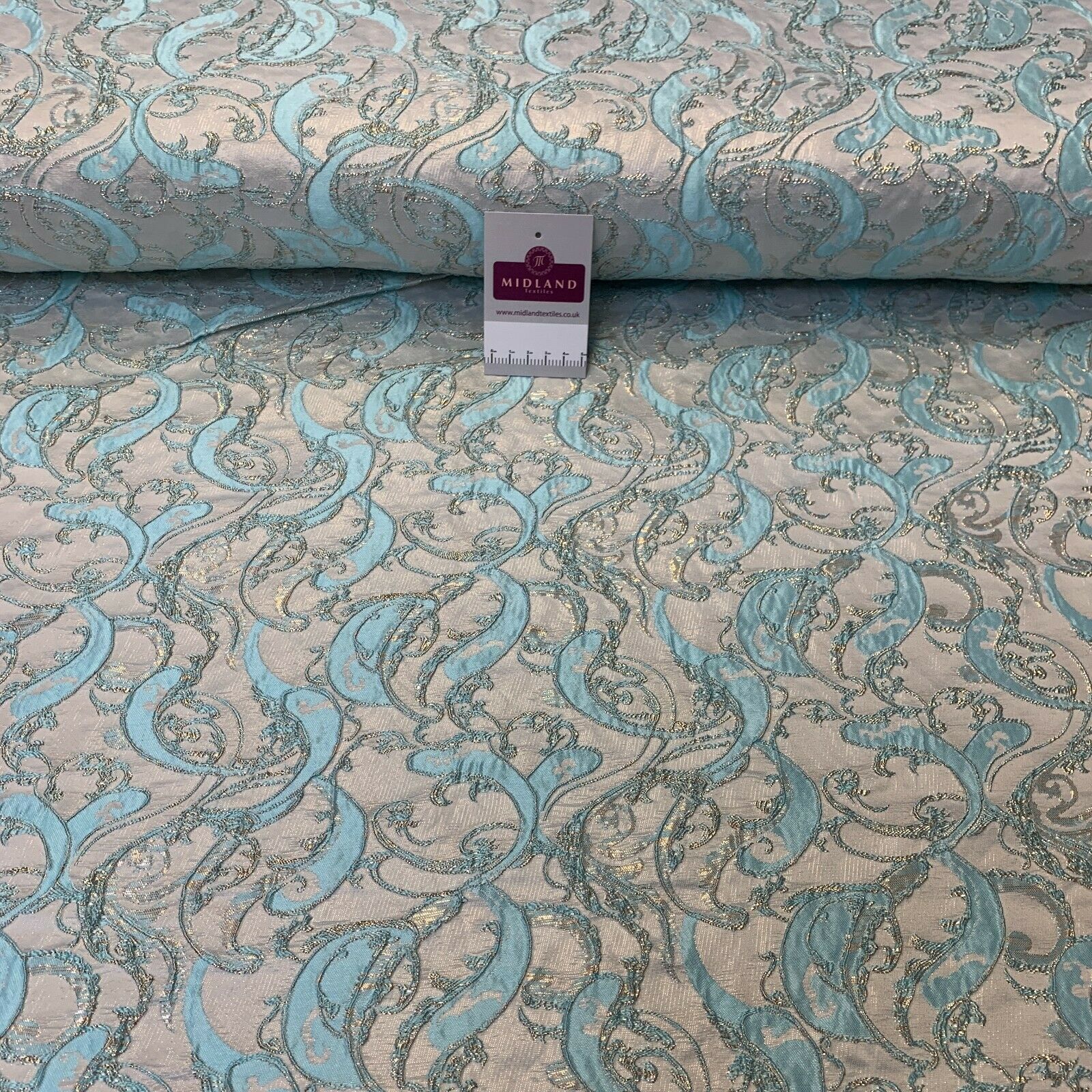 Lurex Ornamental Brocade wedding fabric M1498 Mtex