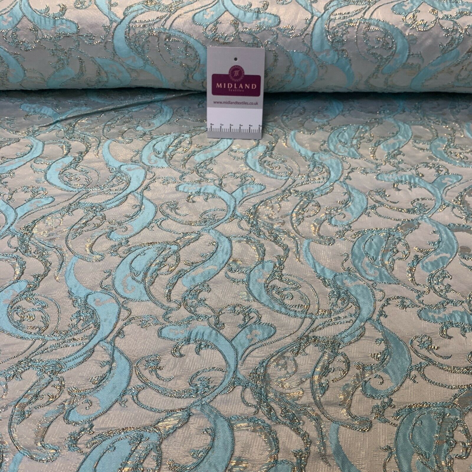 Lurex Ornamental Brocade wedding fabric M1498 Mtex