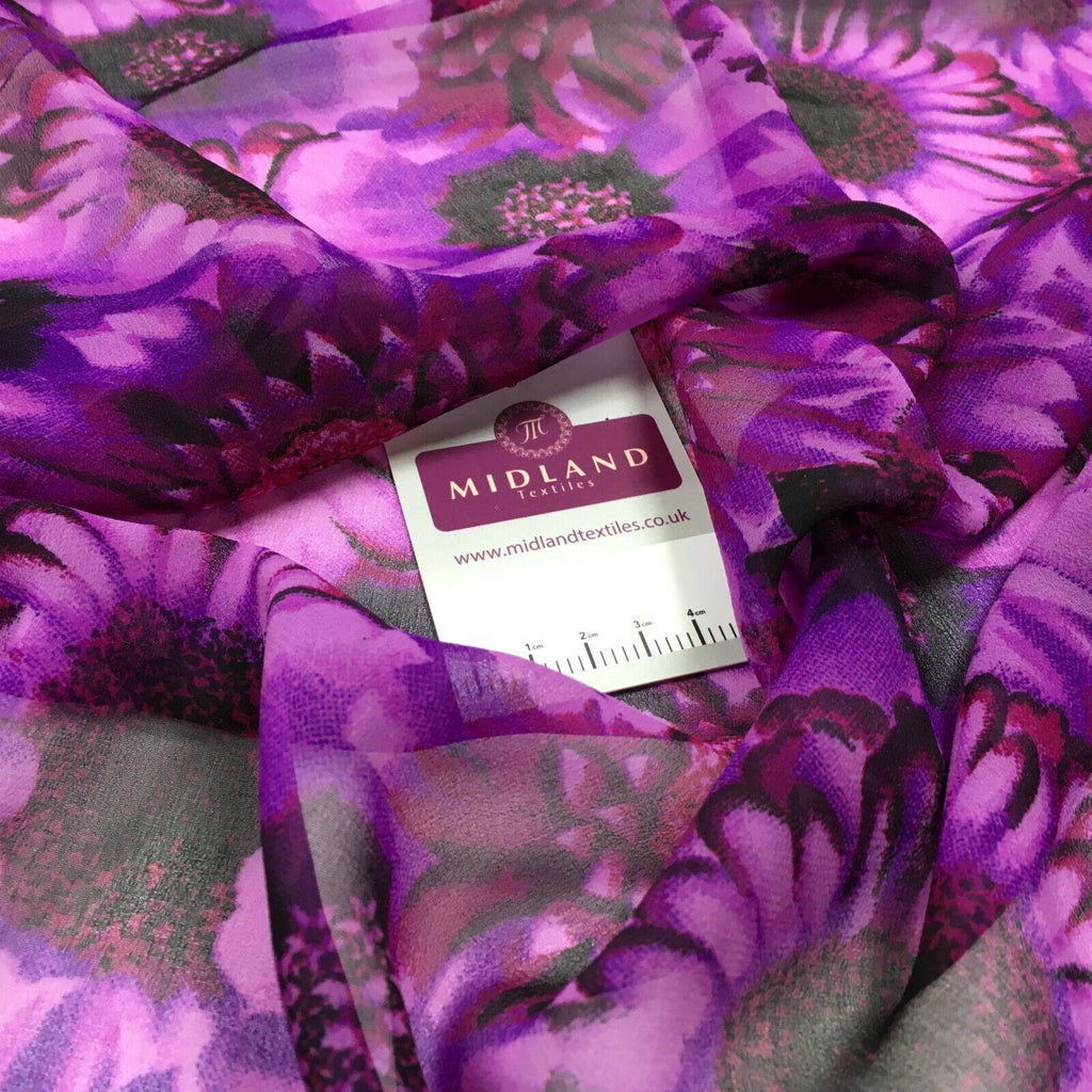 Floral printed Crepe chiffon Fabric M1426 Mtex