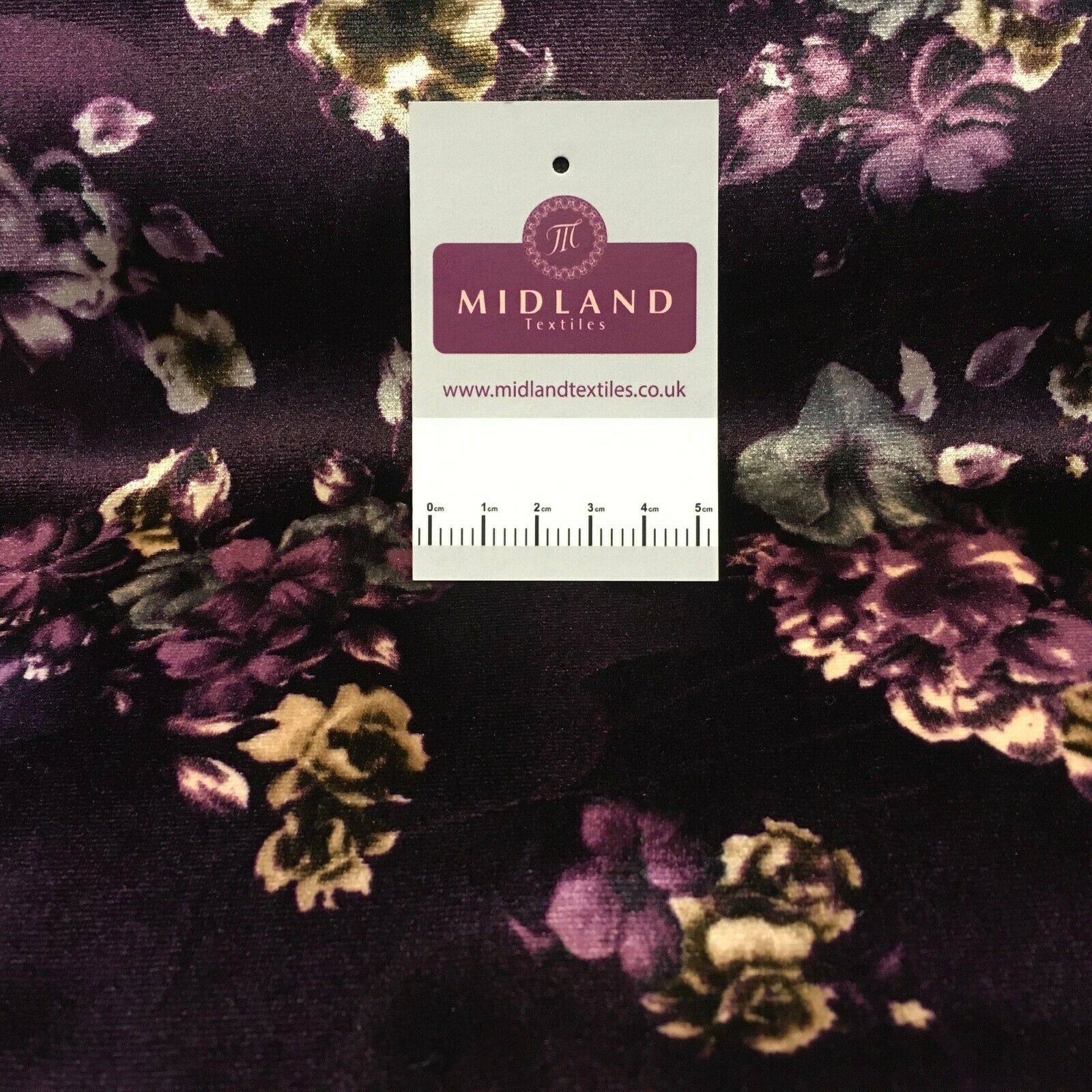 Vintage Floral Velvet Velour Stretch Printed dress fabric MA1430 Mtex