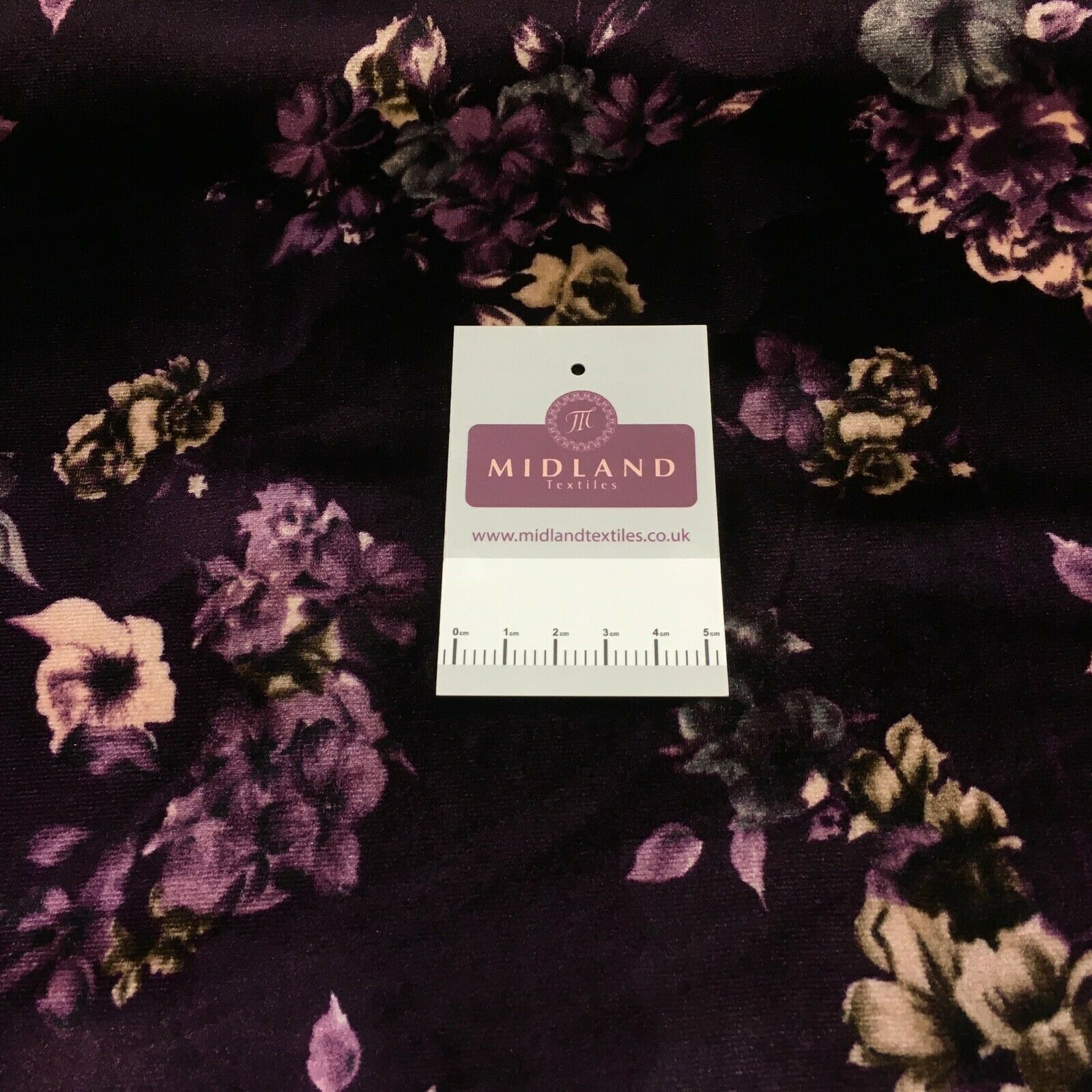 Vintage Floral Velvet Velour Stretch Printed dress fabric MA1430 Mtex
