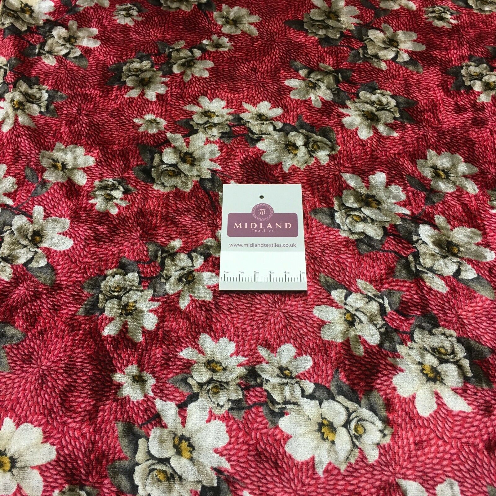 Vintage Floral Velvet Velour Stretch Printed dress fabric MA1430 Mtex