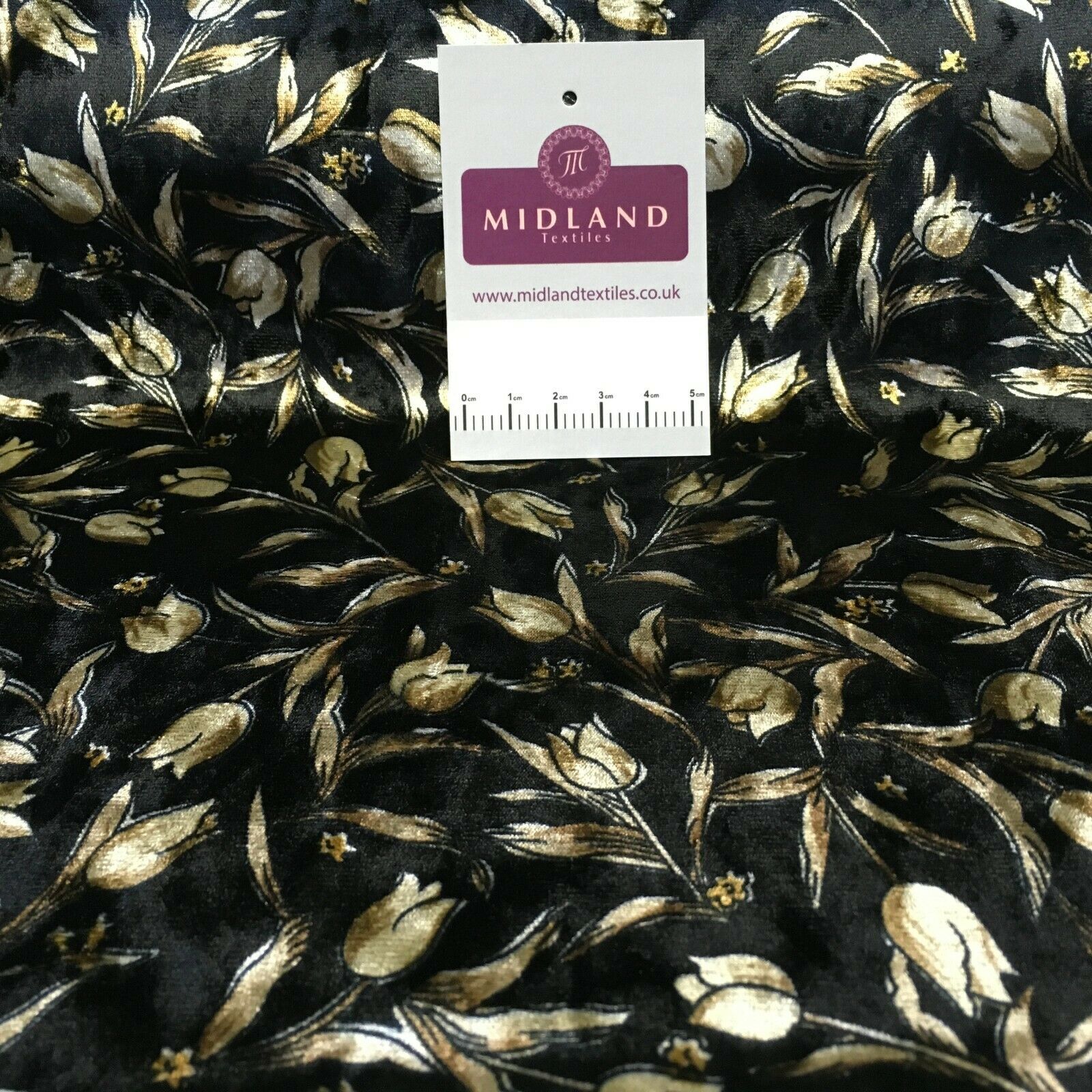 Vintage Floral Velvet Velour Stretch Printed dress fabric MA1430 Mtex