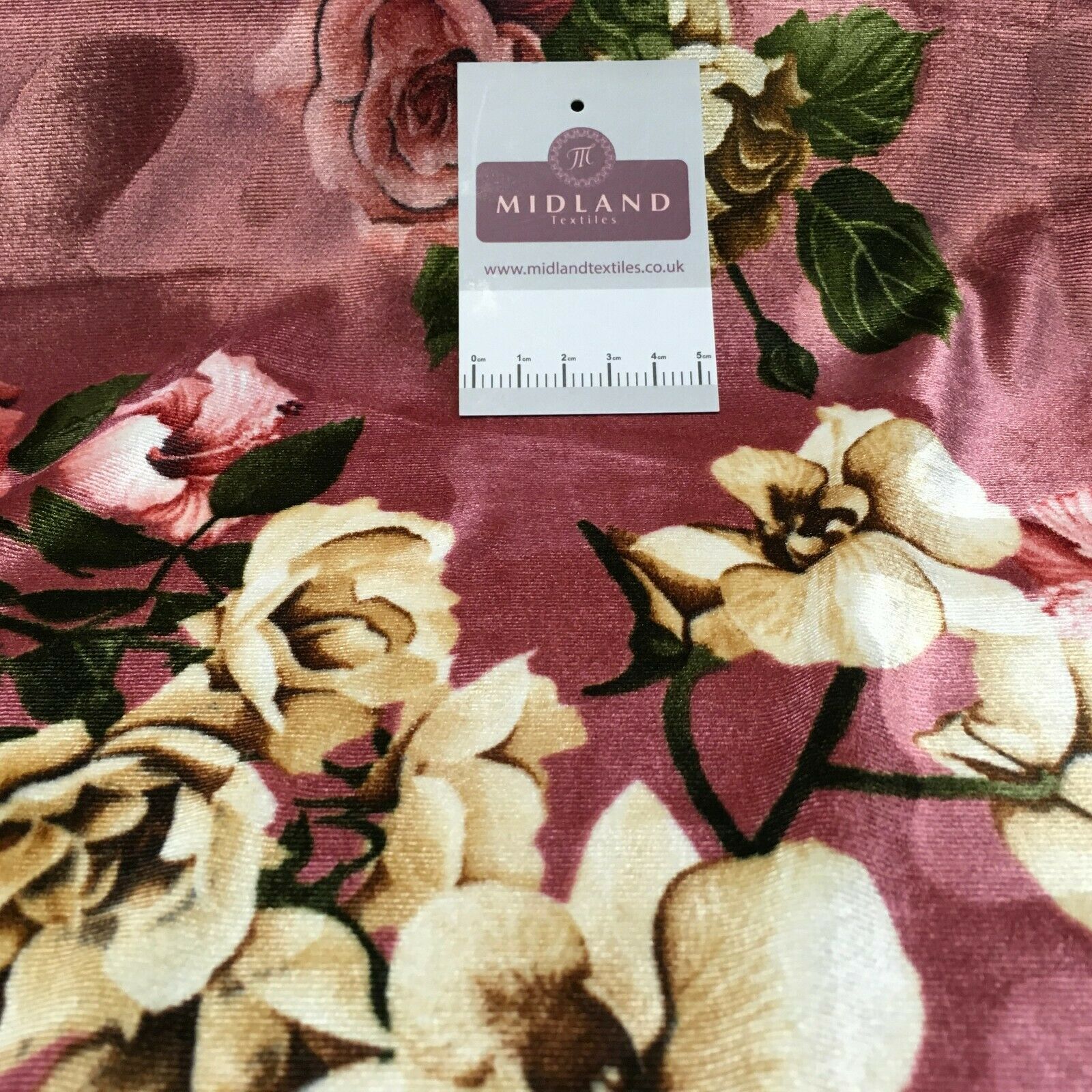 Vintage Floral Velvet Velour Stretch Printed dress fabric MA1430 Mtex