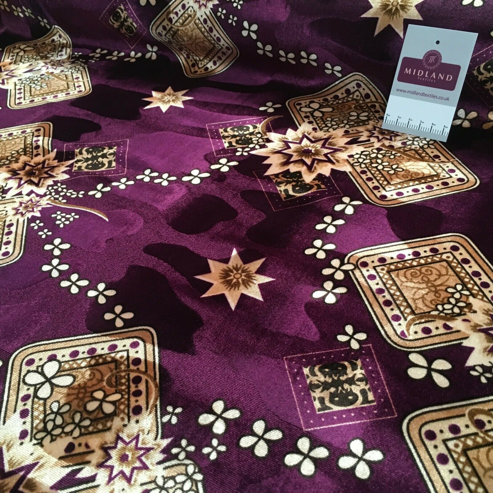 Vintage Floral Velvet Velour Stretch Printed dress fabric MA1430 Mtex