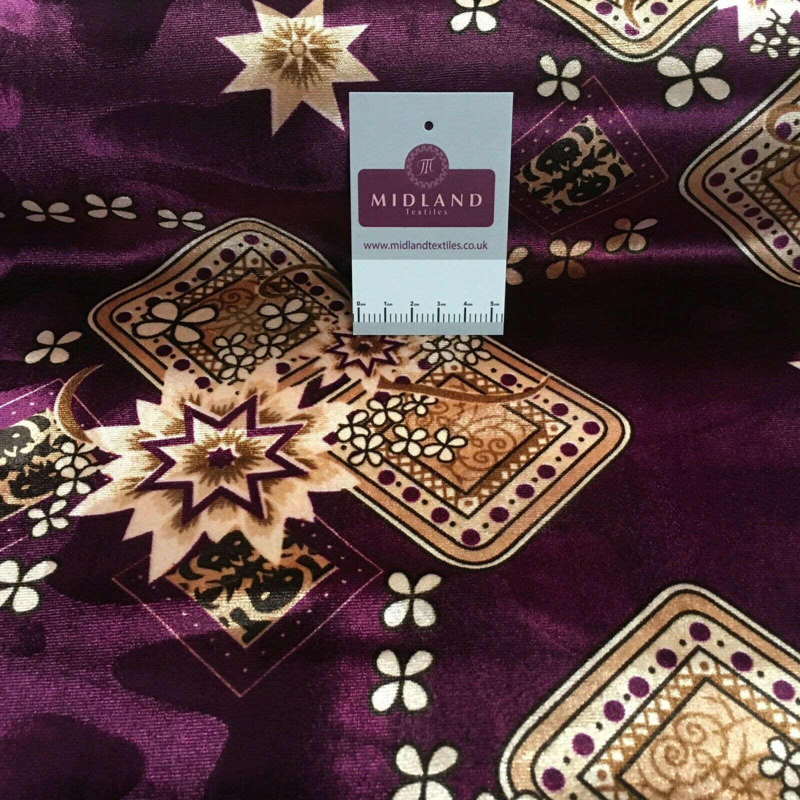 Vintage Floral Velvet Velour Stretch Printed dress fabric MA1430 Mtex